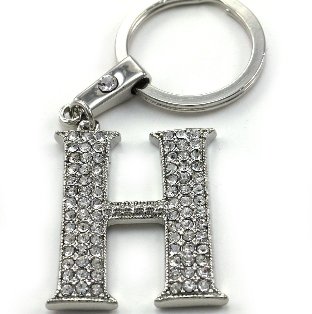Clear Name Alphabet Initial Letter H Car Keychain Key Ring Wedding. Desktop Background
