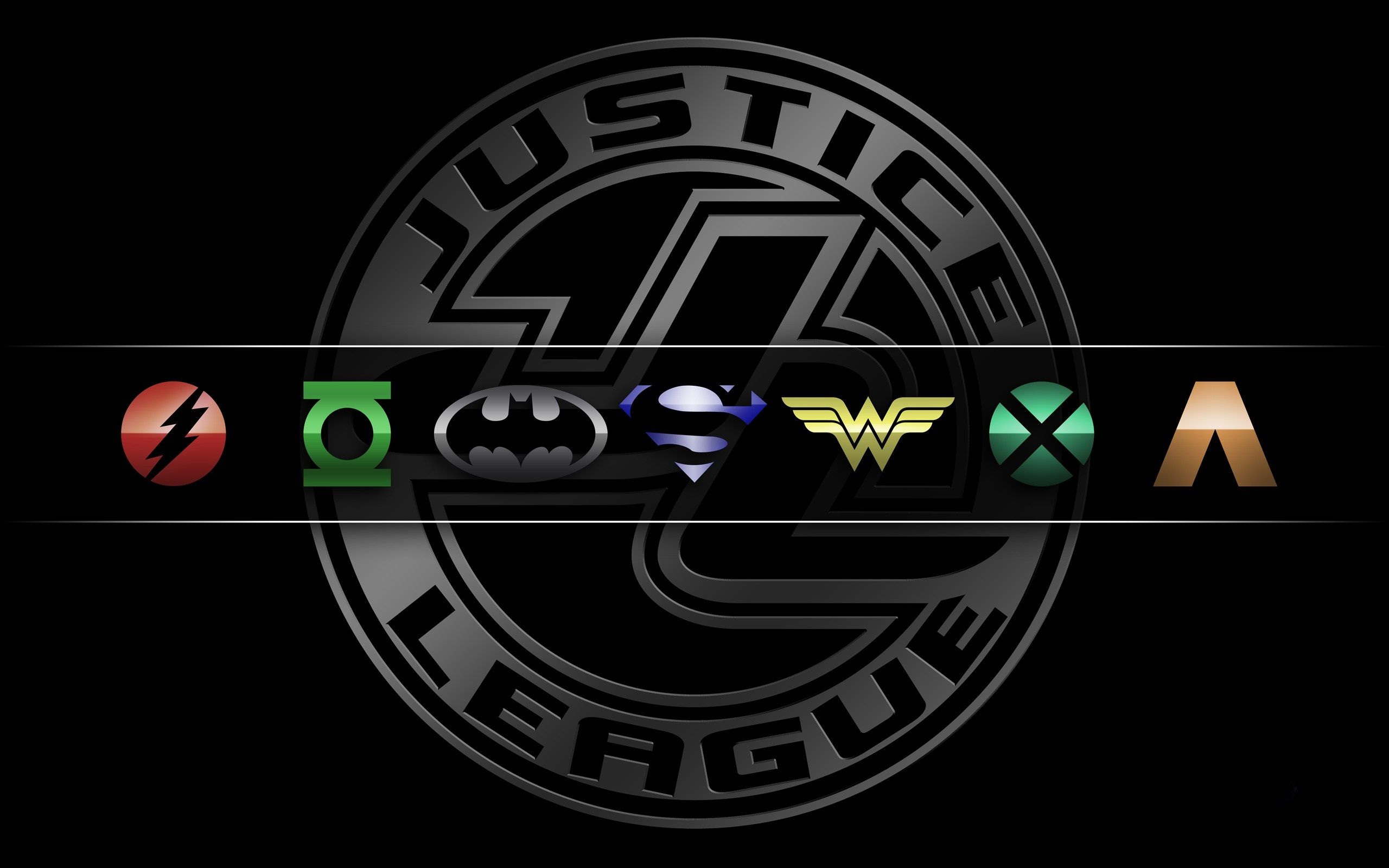 Comics Justice League Wonder Woman Batman Logo Green Lantern Superman DC Comics Flash Cyborg Martian Manhunter HD Wallpaper