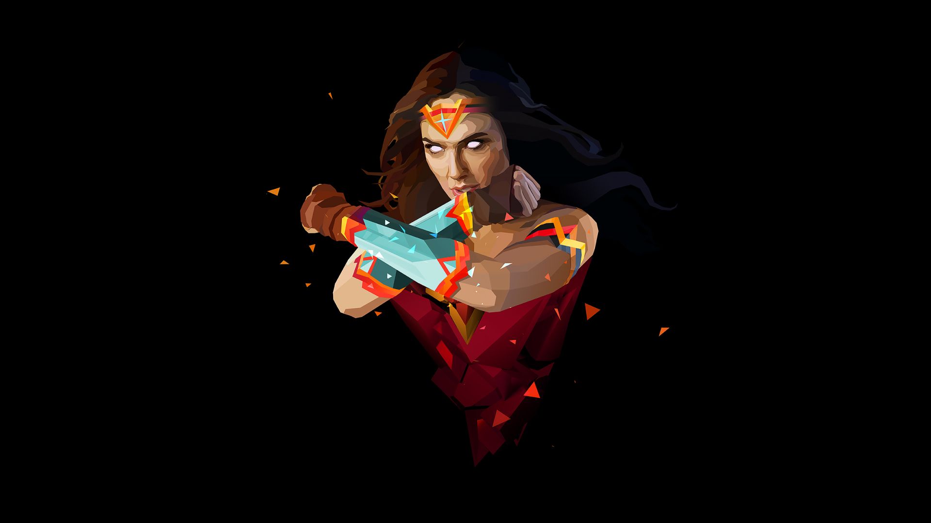 Wonder Woman dark background wallpaper