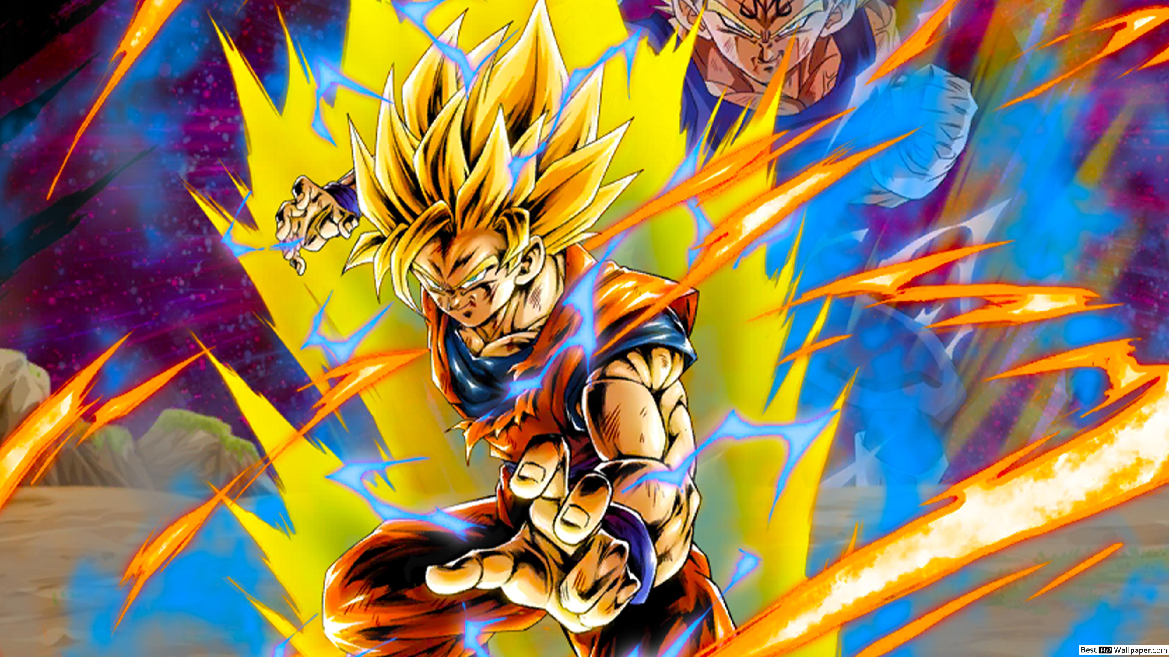 Super Saiyan 2 Goku from Dragon Ball Z [Dragon Ball Legends Arts] for Desktop HD wallpapers download