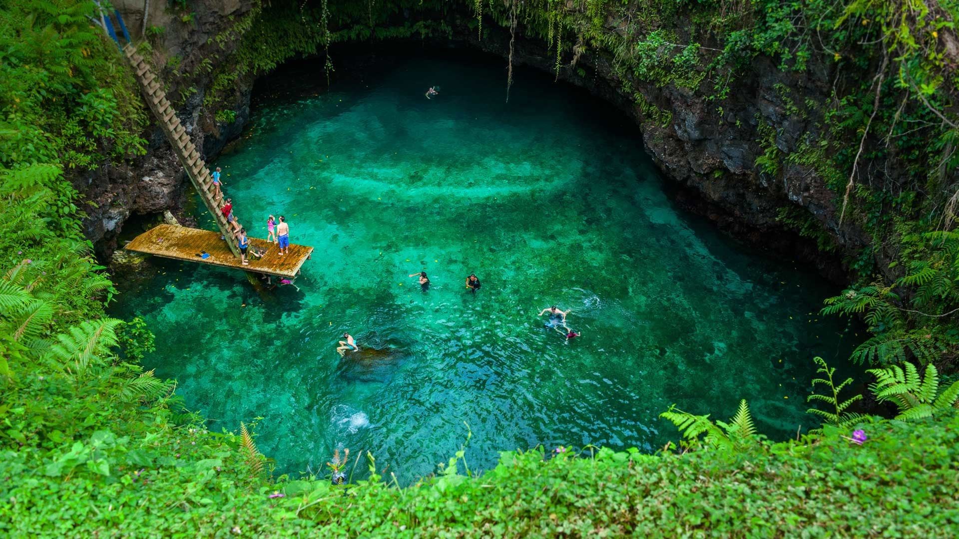 Wallpaper To Sua Ocean Trench in Samoa 1920x1080 Full HD 2K Picture, Image