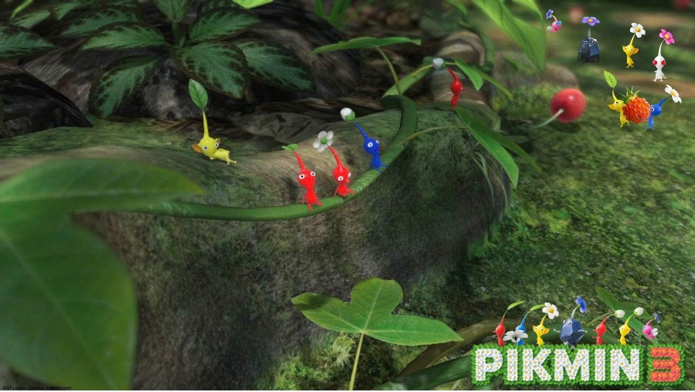 I made a Pikmin 3 wallpaper in 1366 x 768