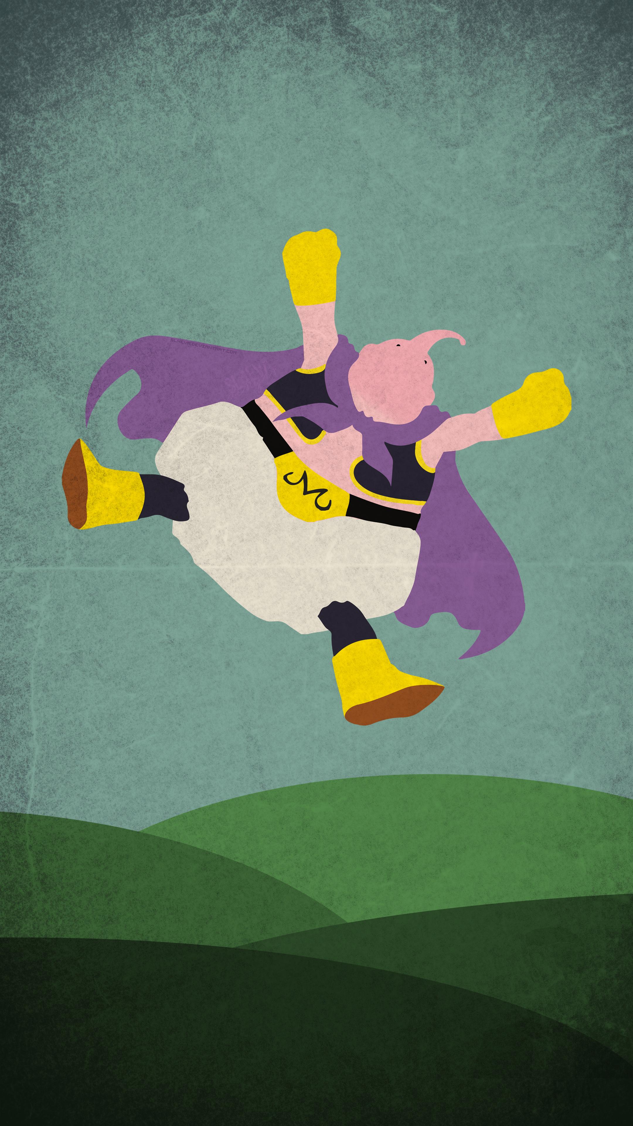 Fat Buu Minimal Mobile Wallpaper