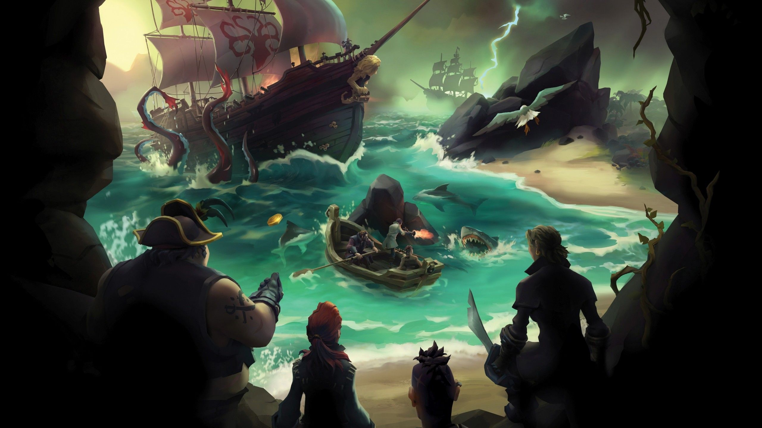 Wallpaper Sea of Thieves, Gamescom pirates, best games, pc, ps xbox one, Games
