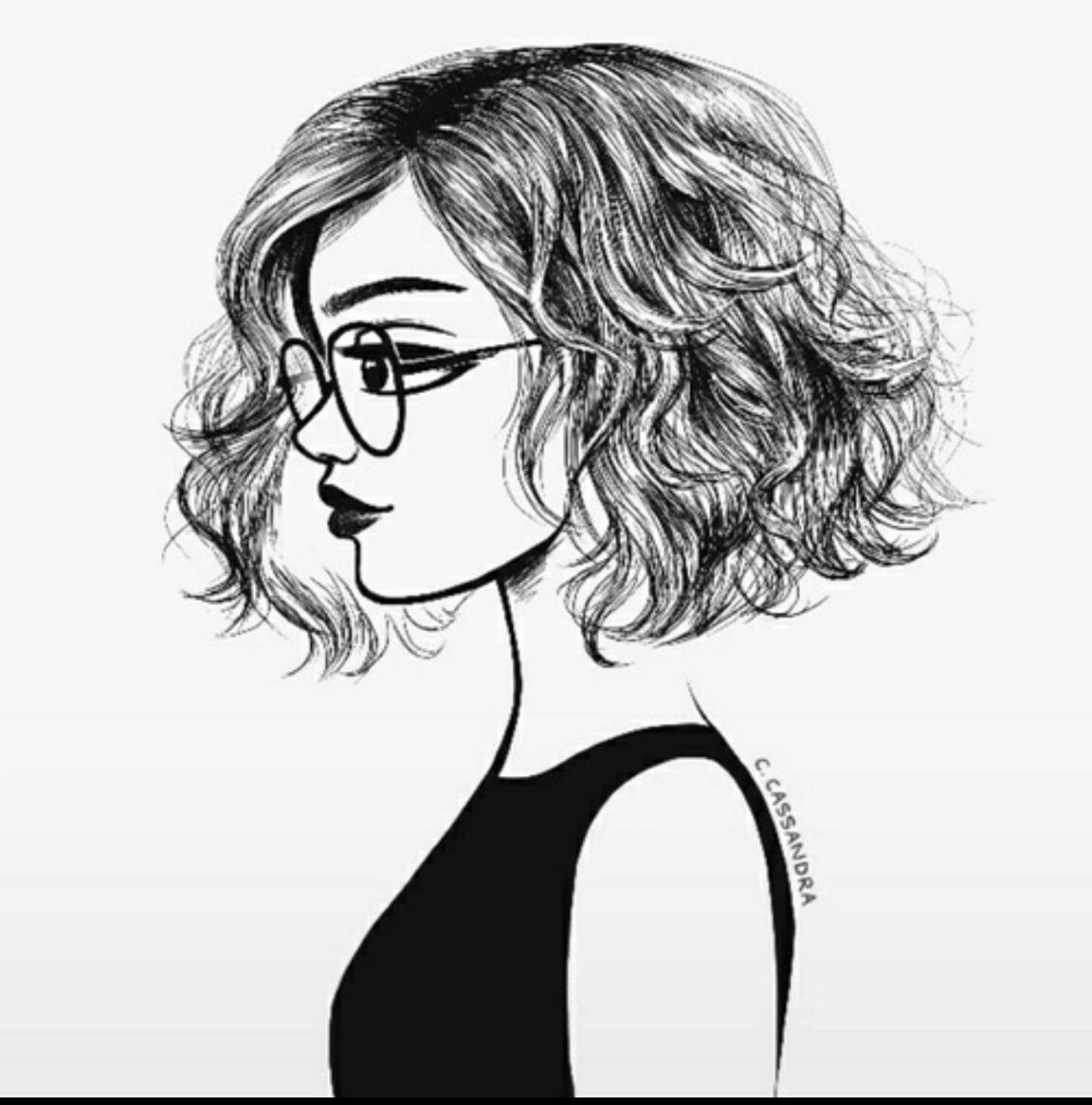 Drawing Black And White Wallpaper Girl