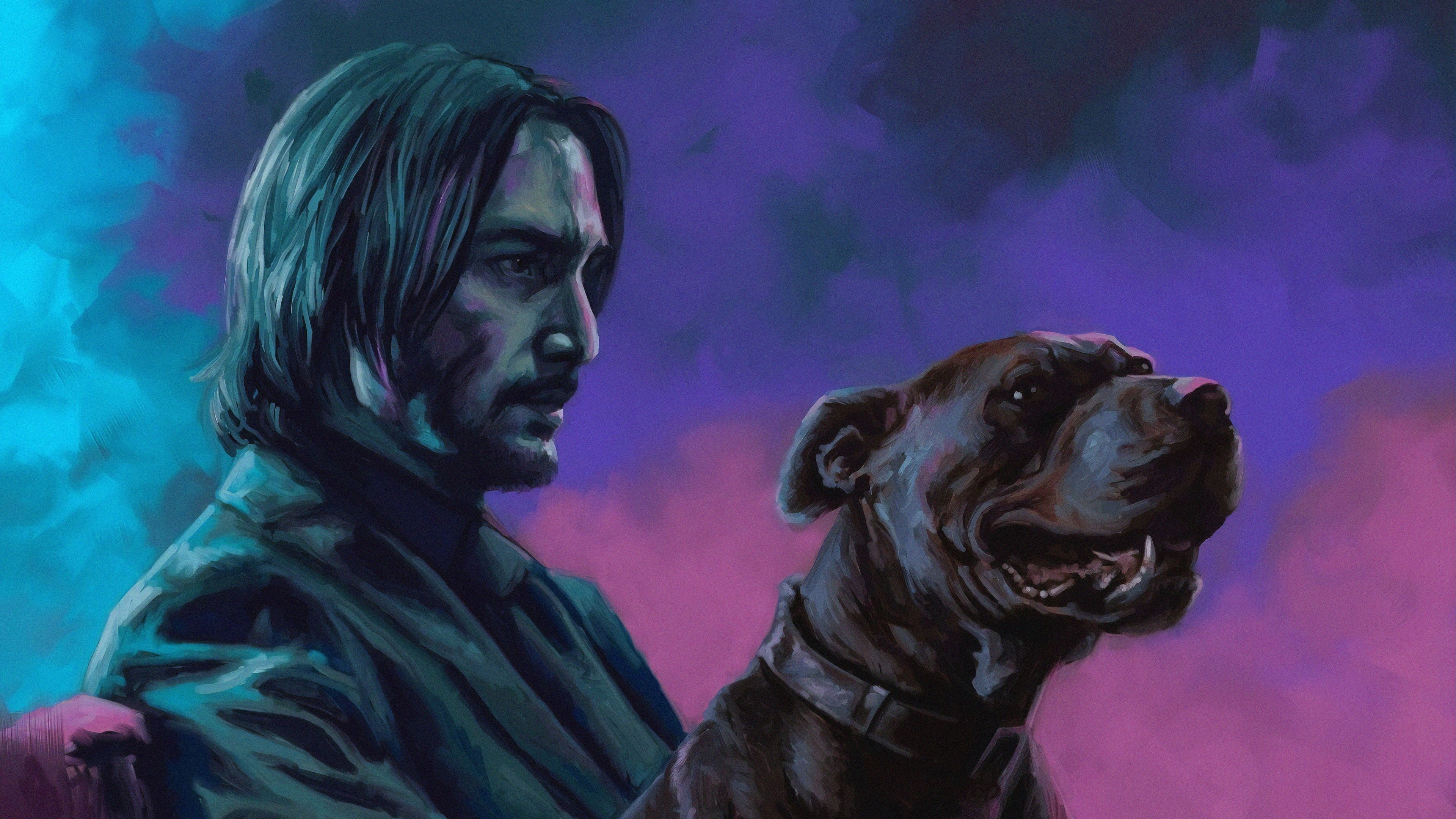 John Wick With Dog 1366x768 Resolution HD 4k Wallpaper, Image, Background, Photo and Picture