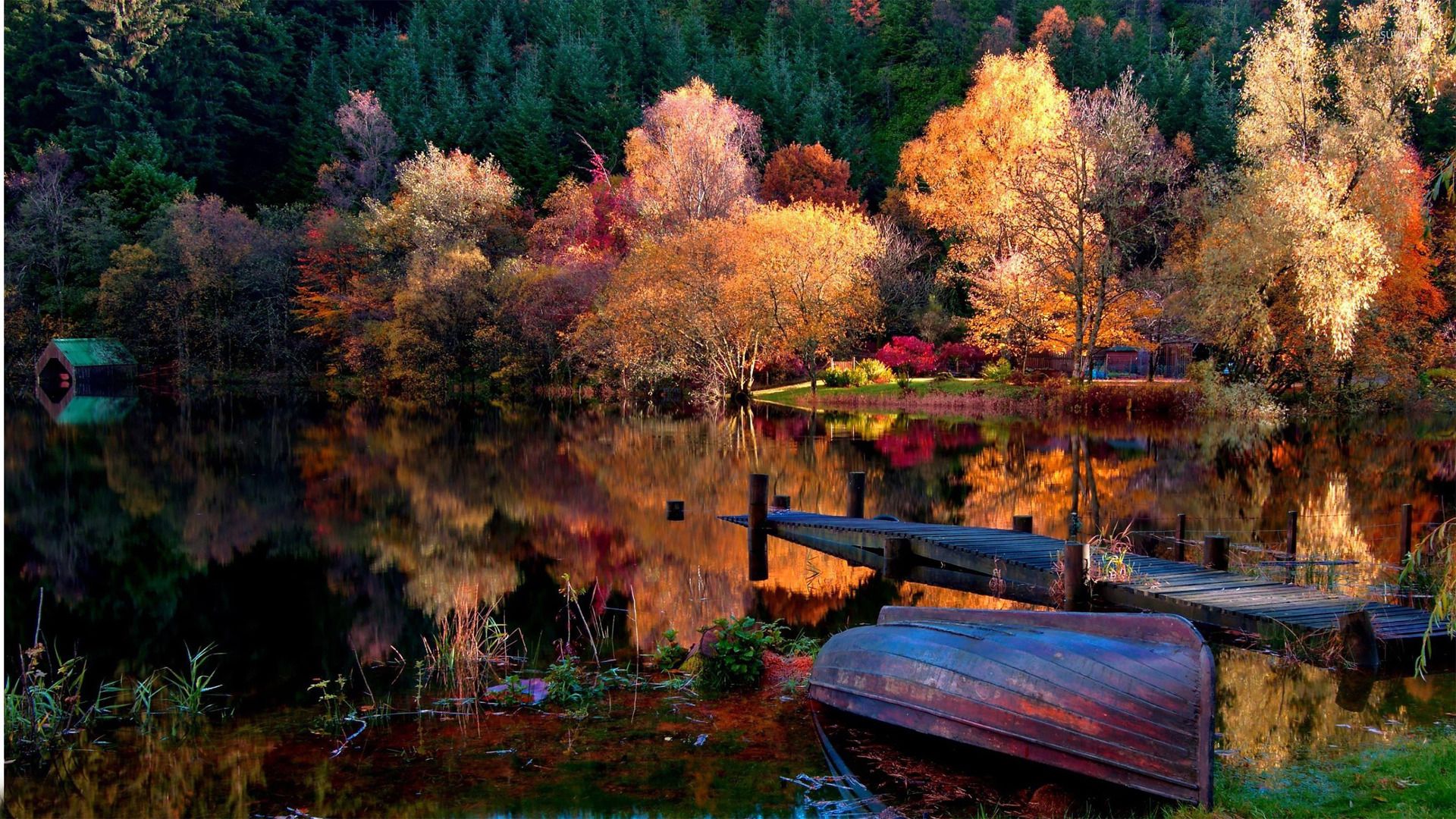Autumn Lakeside Wallpapers Wallpaper Cave