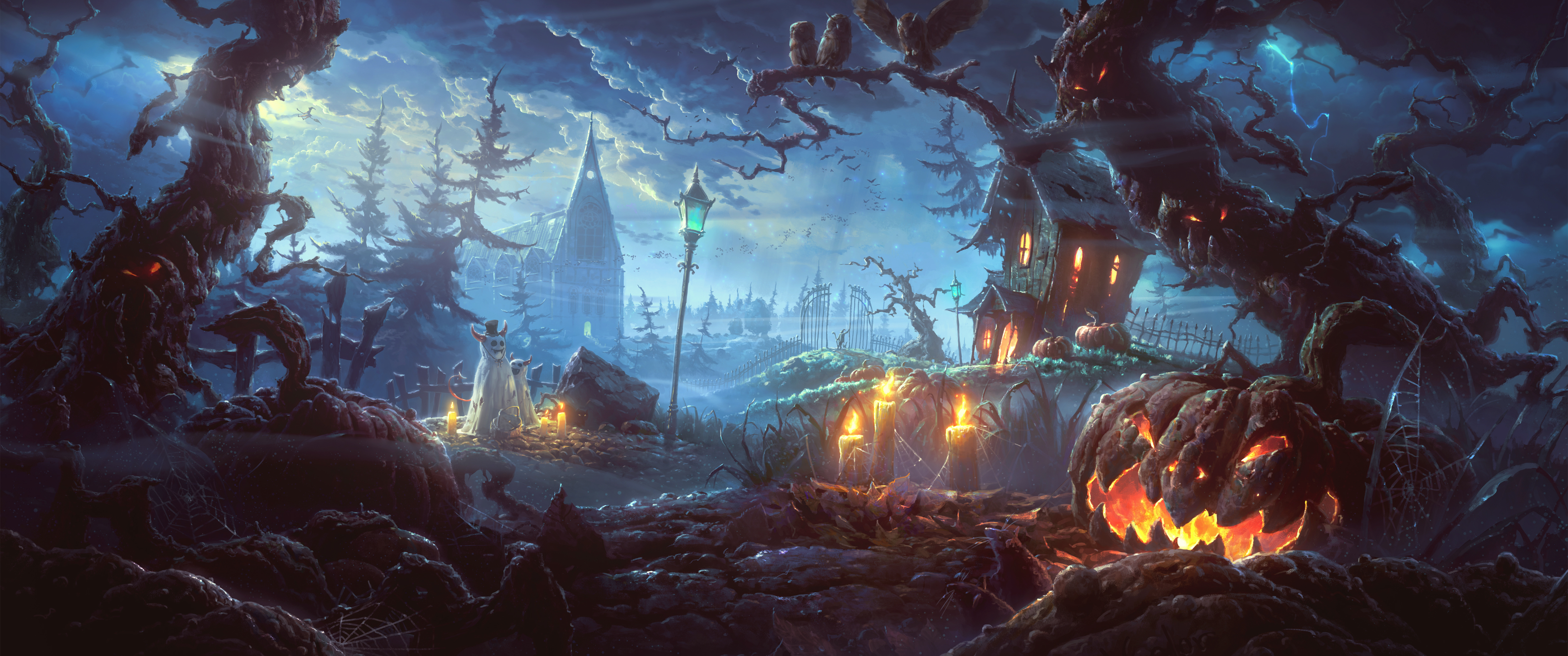 Halloween [3440 x 1440]. Halloween wallpaper background, Halloween wall art, Halloween desktop wallpaper