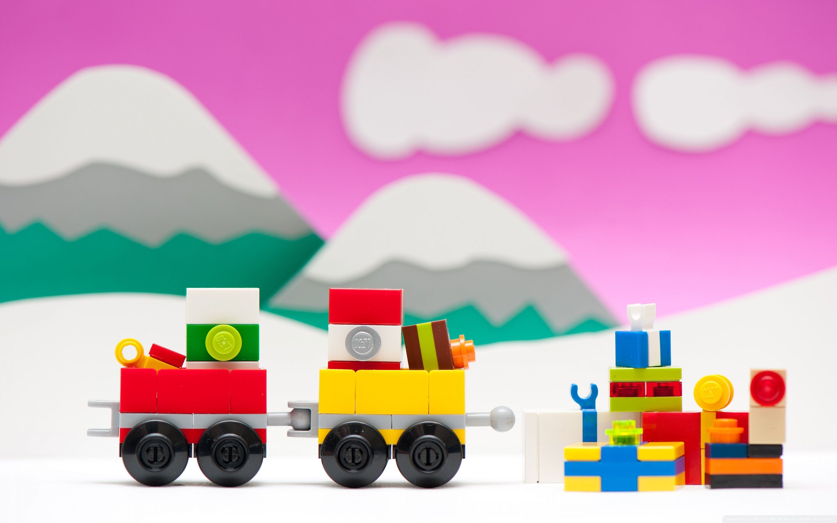 LEGO Train, Christmas Ultra HD Desktop Background Wallpaper for 4K UHD TV, Tablet