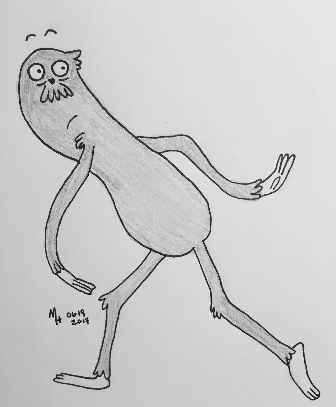 Day 77 #the100DayProject Quick rough sketch of Charlie from Cartoon Network's We Bare Bears for today #cartoonnetwork. Bear sketch, We bare bears, Sketch a day