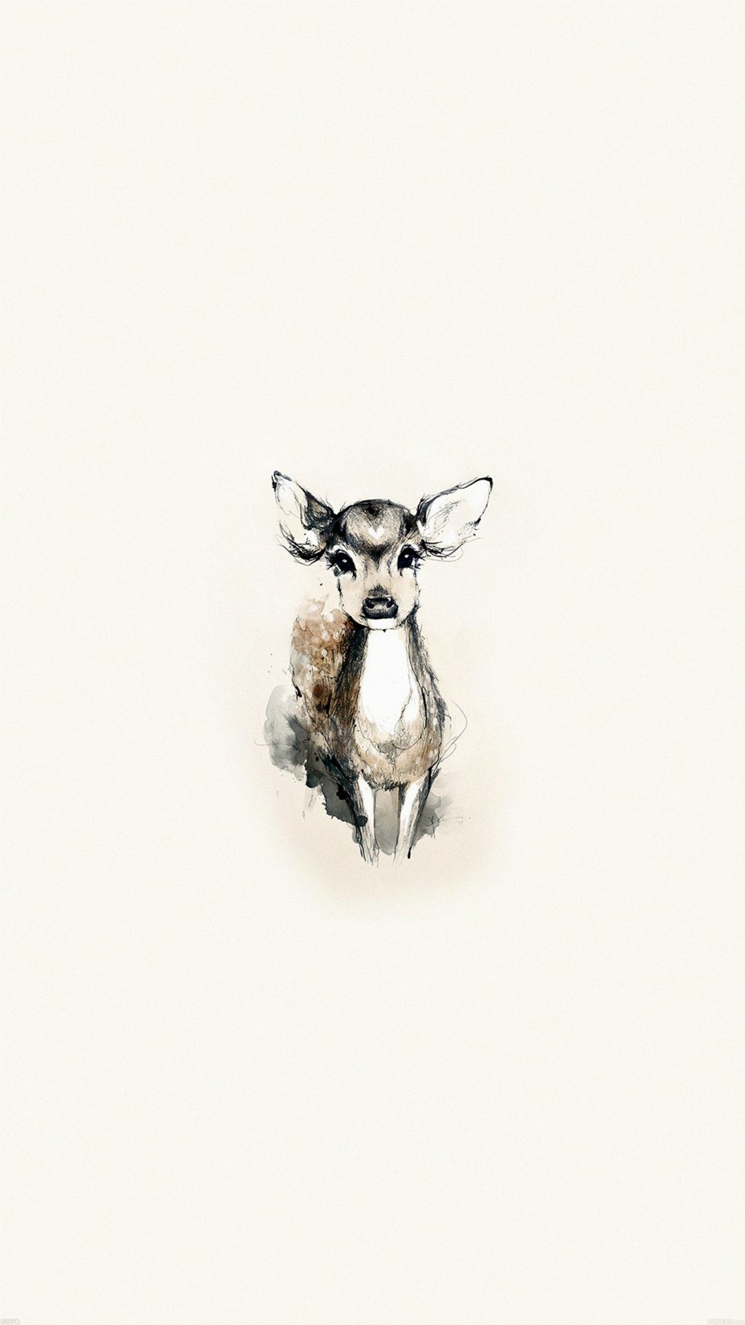 Tiny Deer Illustration IPhone 6 Wallpaper Download. IPhone Wallpaper, IPad Wallpaper One Stop Download. Deer Illustration, Deer Wallpaper, IPhone 6 Wallpaper