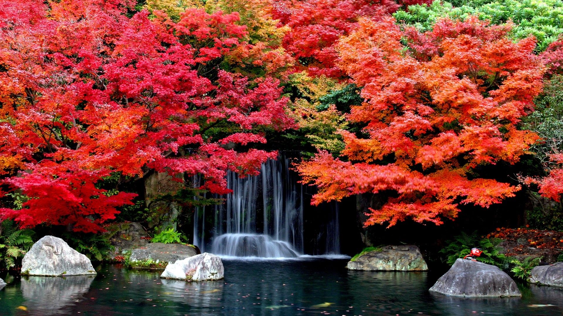 HD Waterfall Autumn Wallpapers - Wallpaper Cave