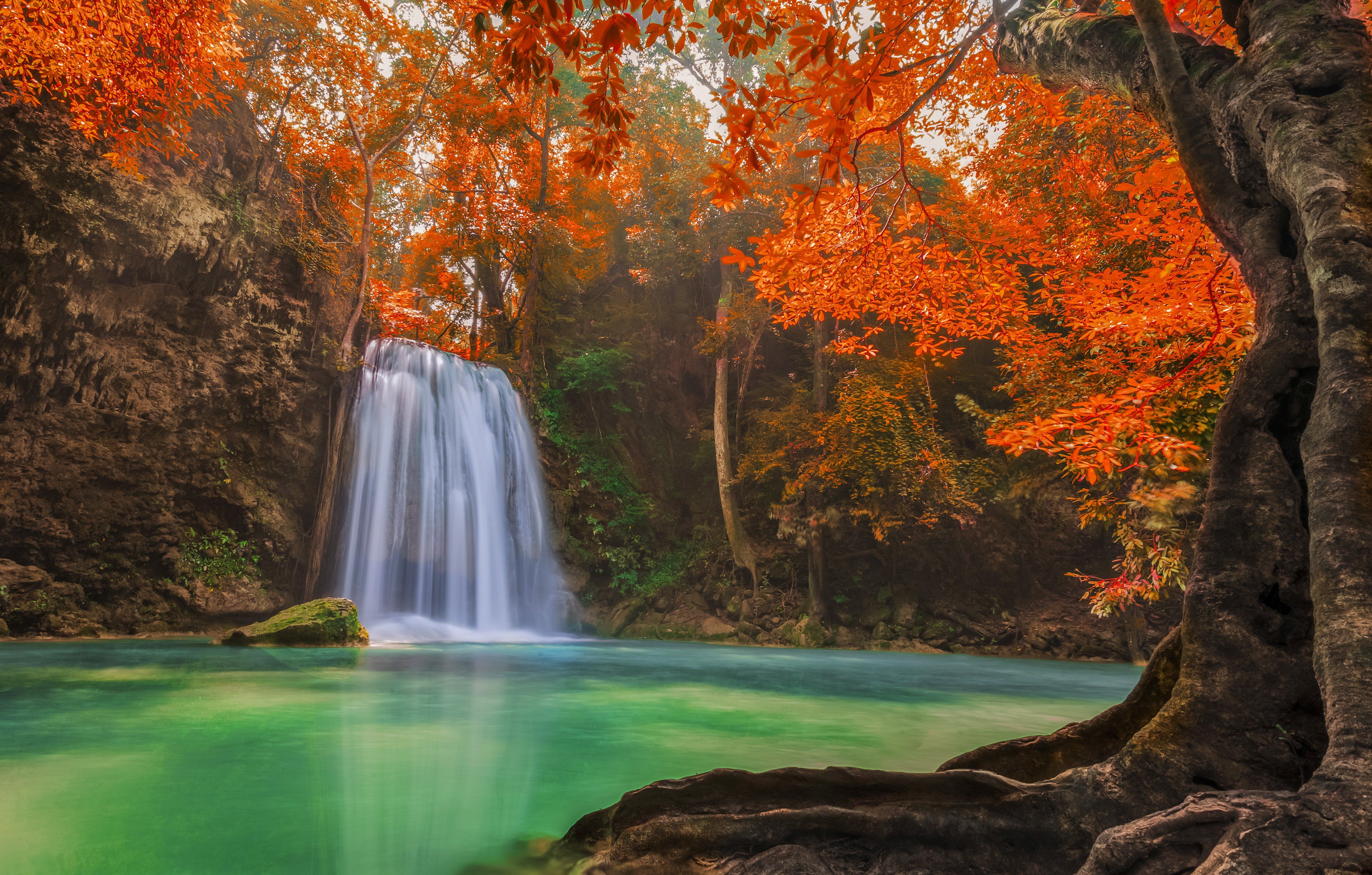 HD Waterfall Autumn Wallpapers - Wallpaper Cave