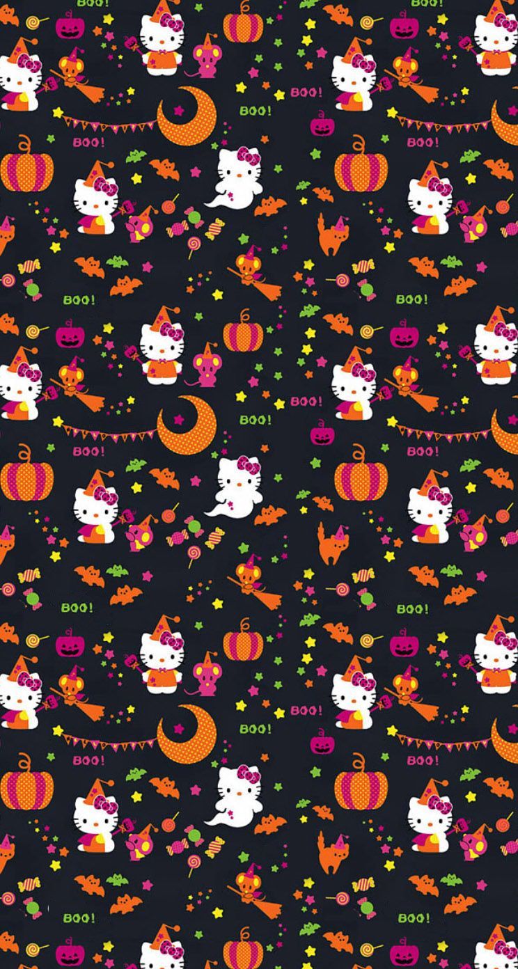 Hello Halloween. Hello kitty halloween, Hello kitty wallpaper, Kitty wallpaper