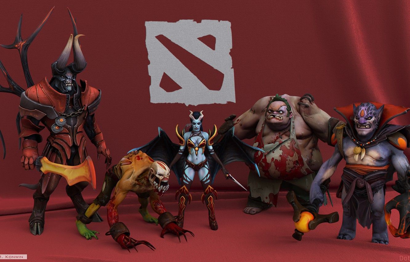 Wallpaper toys, Lion, DotA DotA, Dota Lyon, Pudge, Doom, Doom, Queen Of Pain, Pudge, Lifestealer, Toy, QOP, Copa, Ghoul image for desktop, section игры