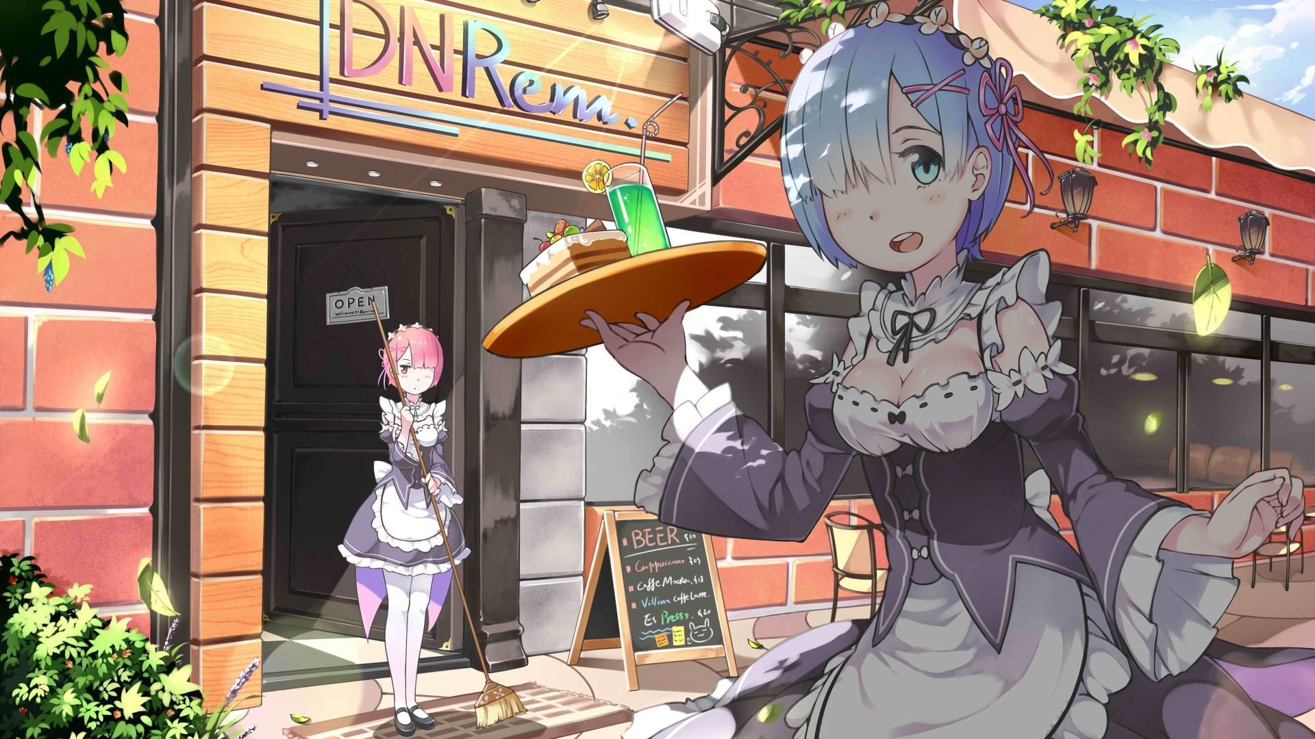 Zero Maid Cafe HD Wallpaper From Gallsource.com. Anime, Nghệ thuật anime, Nghệ thuật