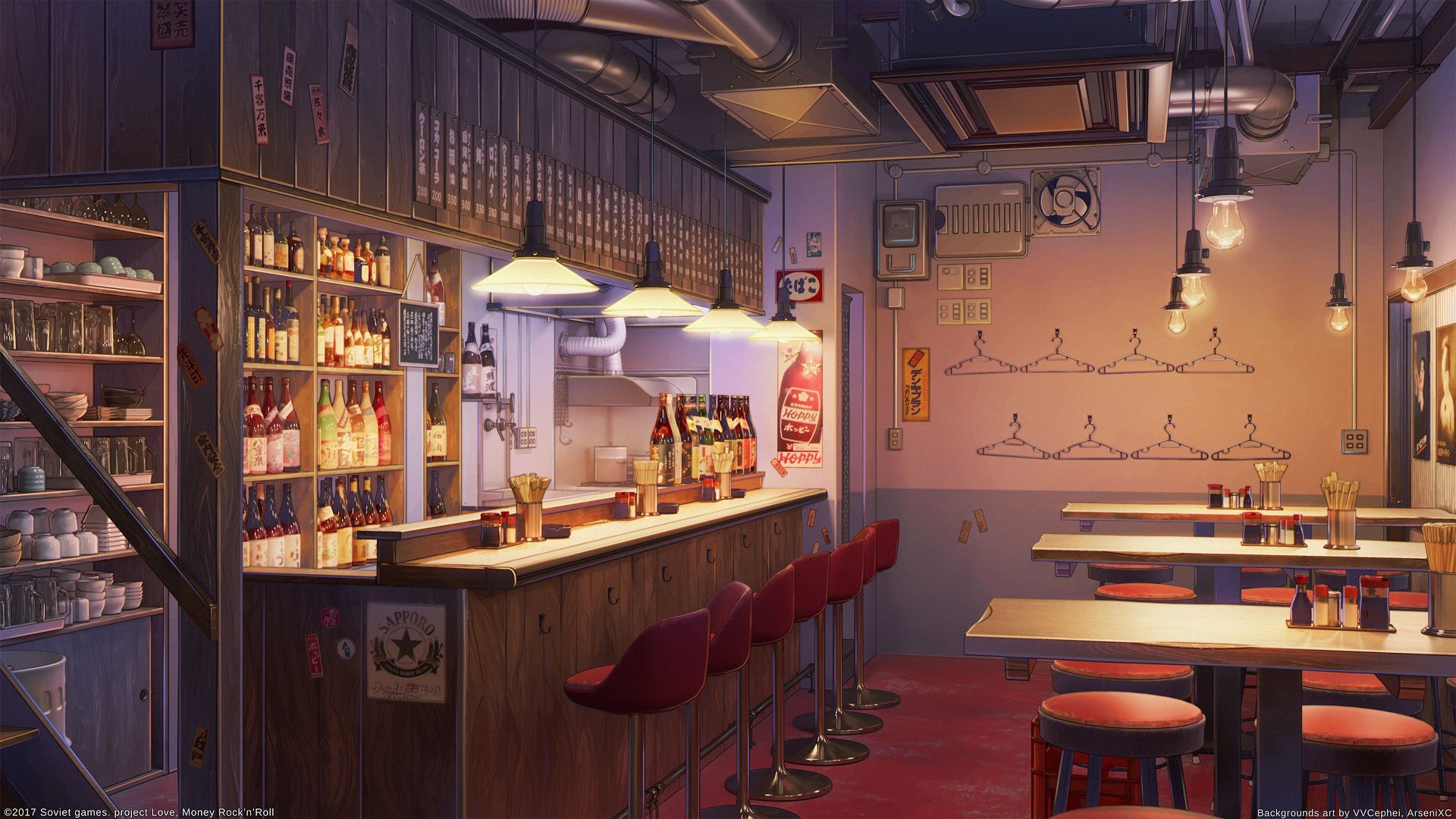 ArseniXC Wallpaper. Old bar, Anime background, Episode interactive background
