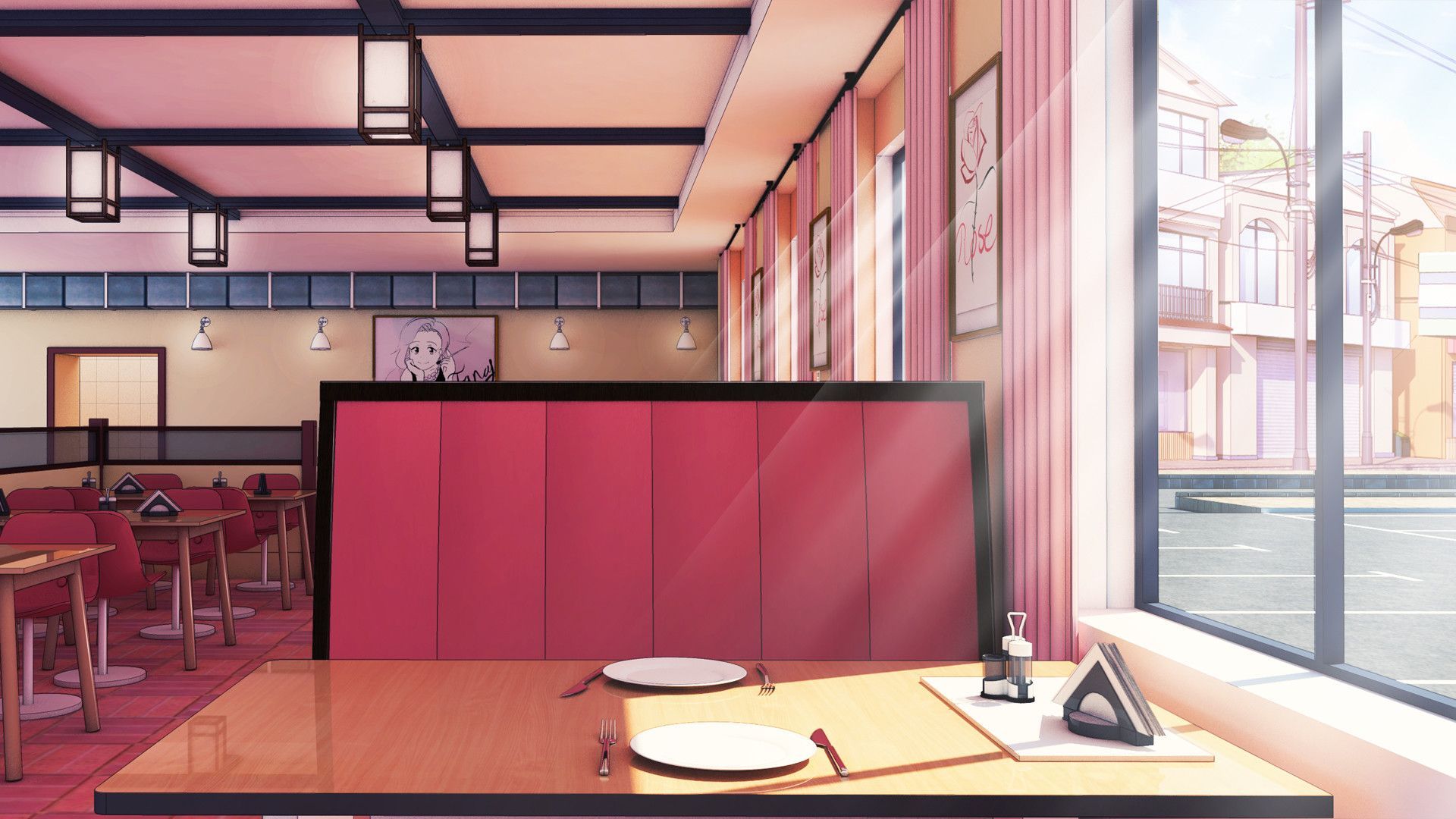 Cafe, RaseL. Anime background, Anime scenery, Anime background wallpaper