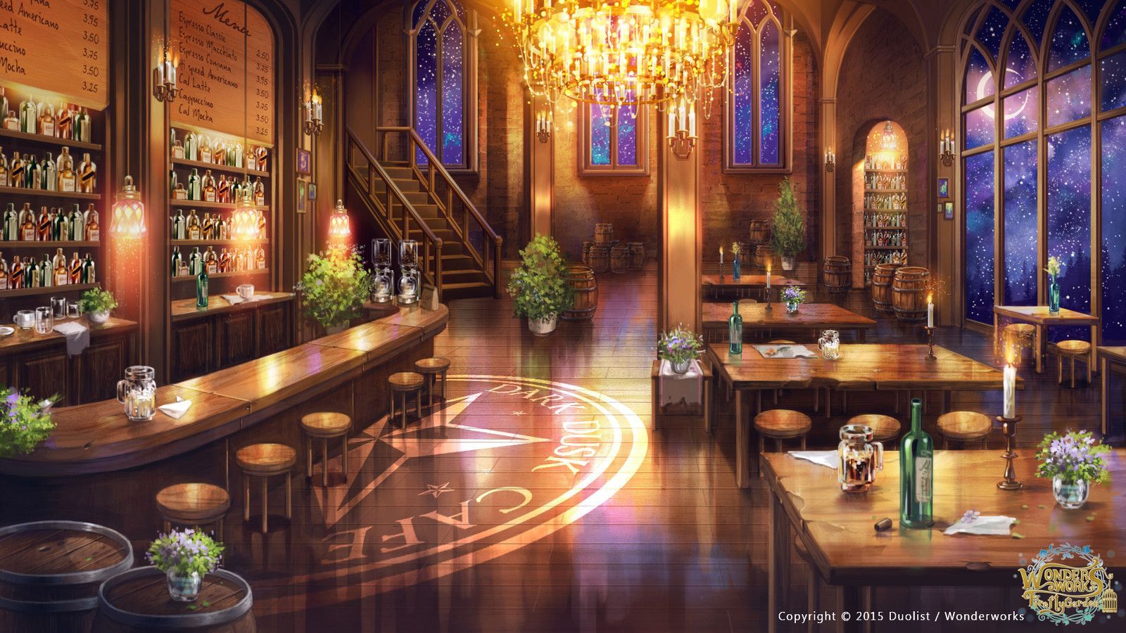 Cafe Anime Restaurant Background - bmp-park