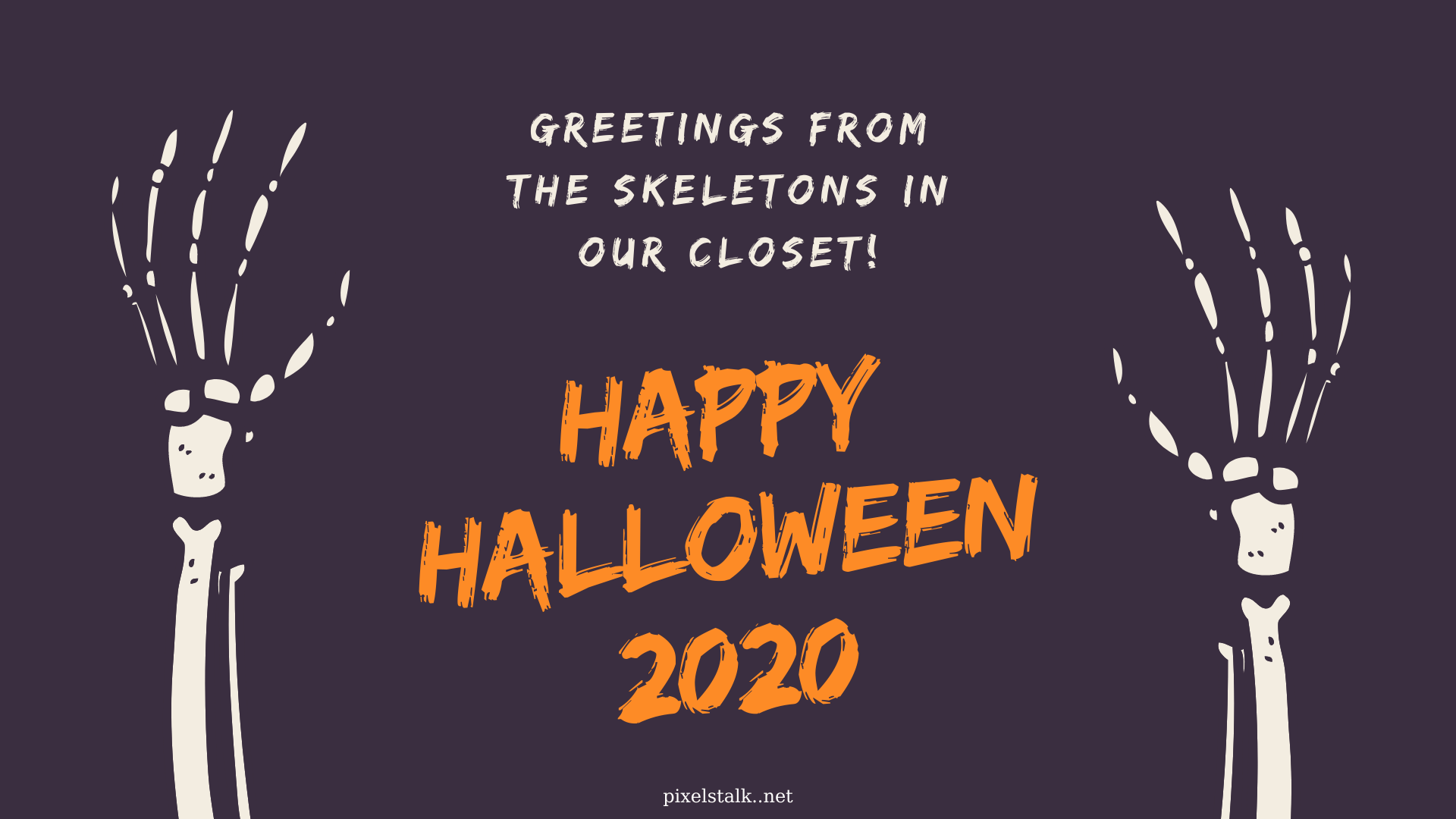 Skeleton Halloween 2020 Postcard. Halloween wallpaper, Halloween Halloween skeletons