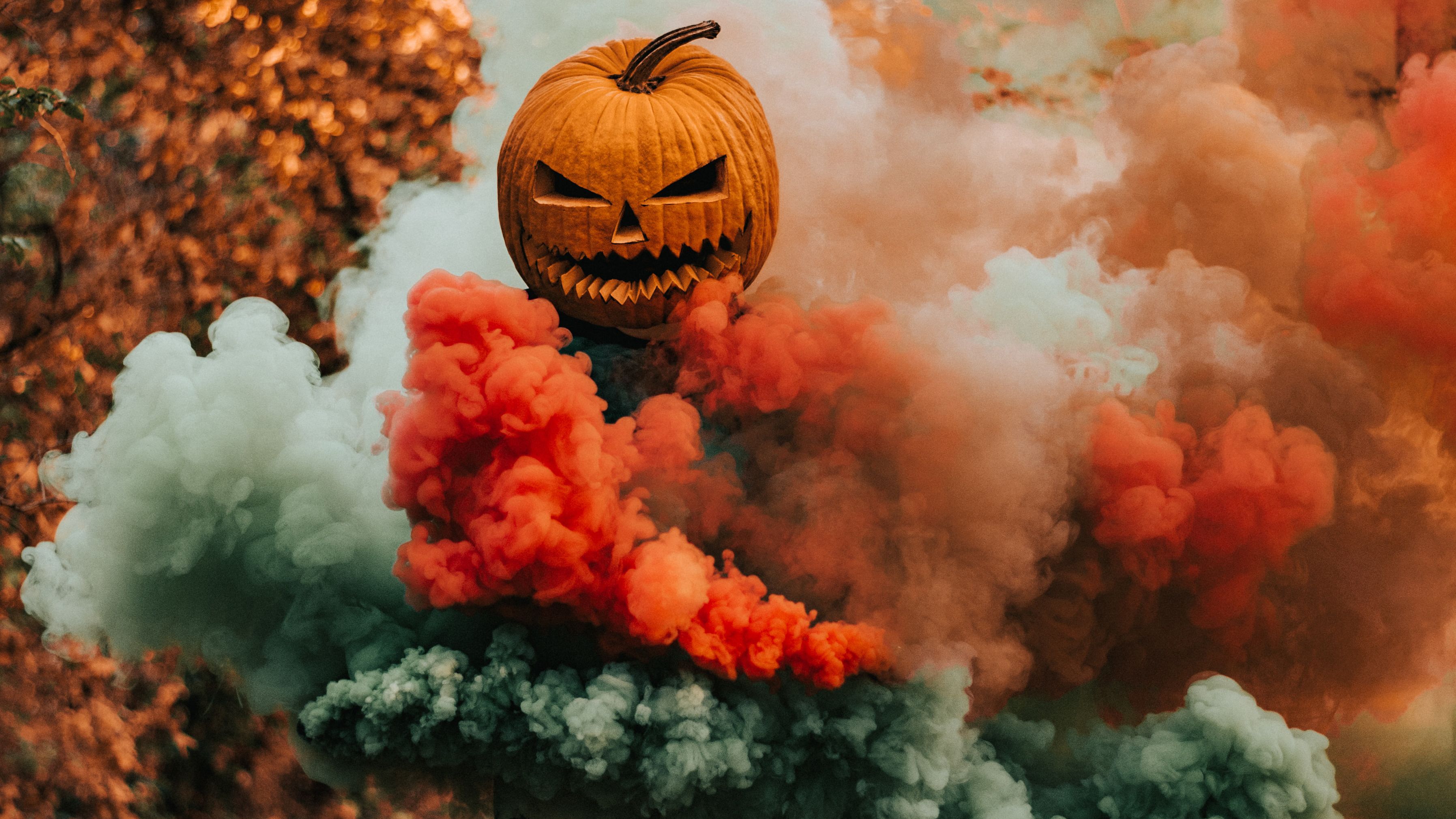 Pumpkin Helmet Guy Smoke 4k, HD Photography, 4k Wallpaper, Image, Background, Photo and Picture