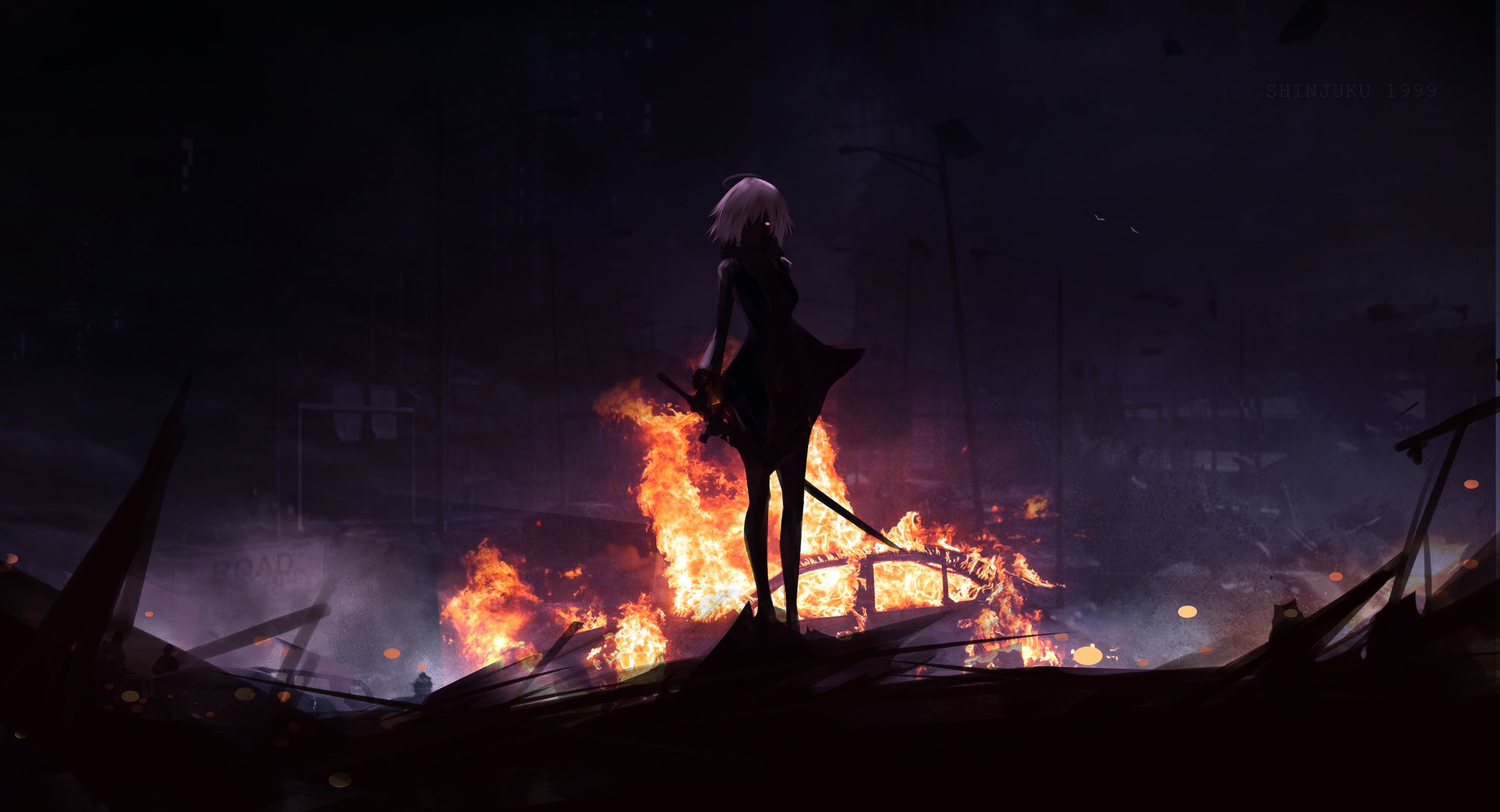 Jeanne d'Arc Alter Fire iPhone XS MAX Wallpaper, HD Anime 4K Wallpaper, Image, Photo and Background