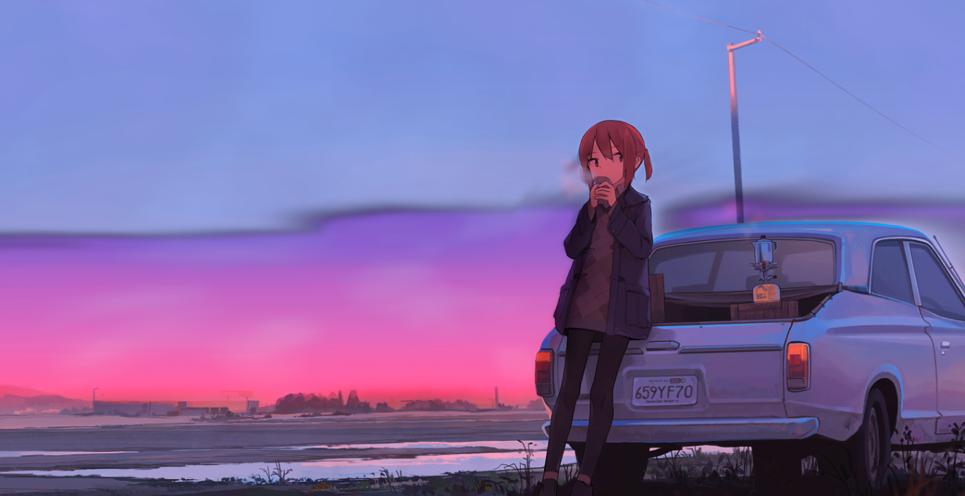 Chill Study A New Day [animated][uwide] [wallpaper Girl In Car