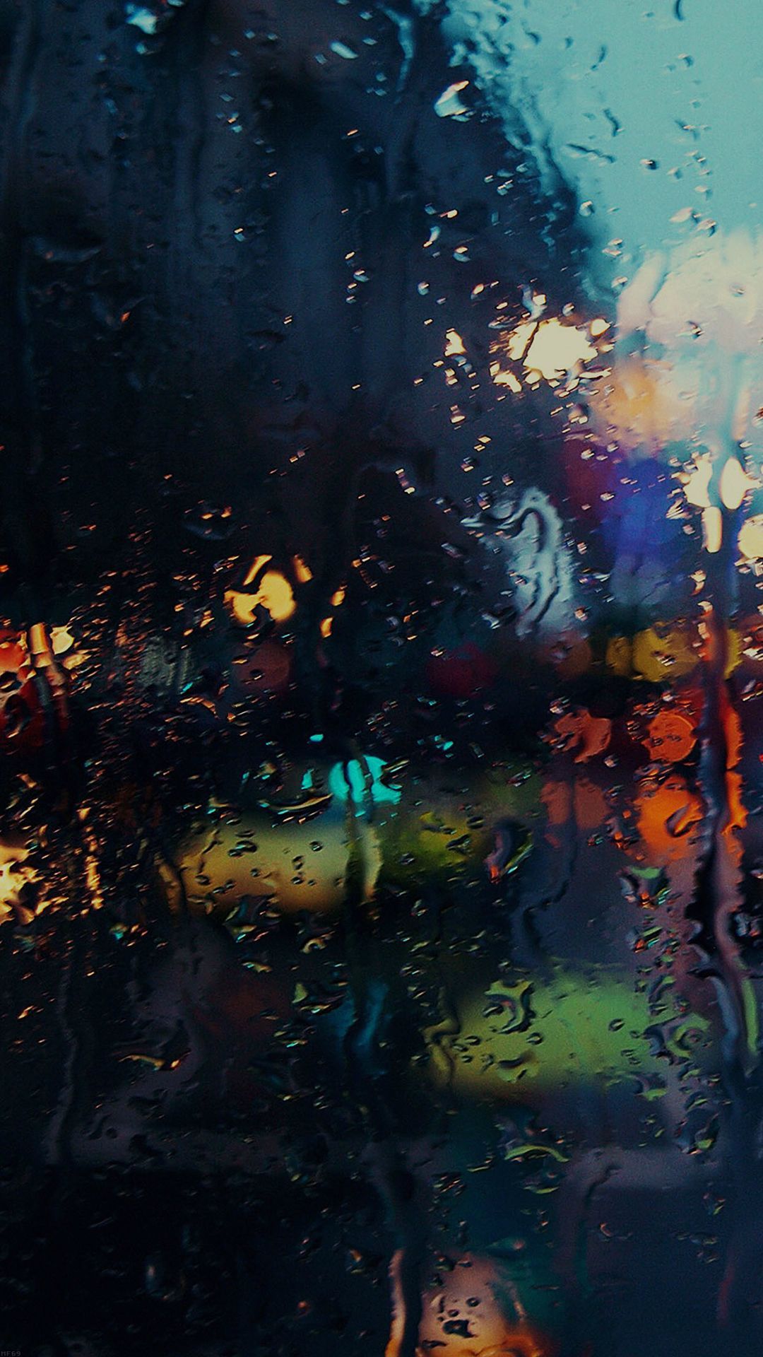 Raining Back Car Window Gloomy Dark Street iPhone 6 Wallpaper Download. iPhone Wallpaper, iPad wallpaper. iPhone 5s wallpaper, Dark street, iPhone 6 wallpaper