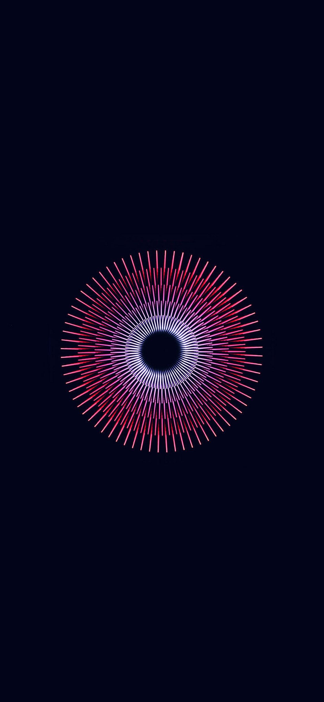 iPhone X wallpaper. line circle minimal dark black pattern background