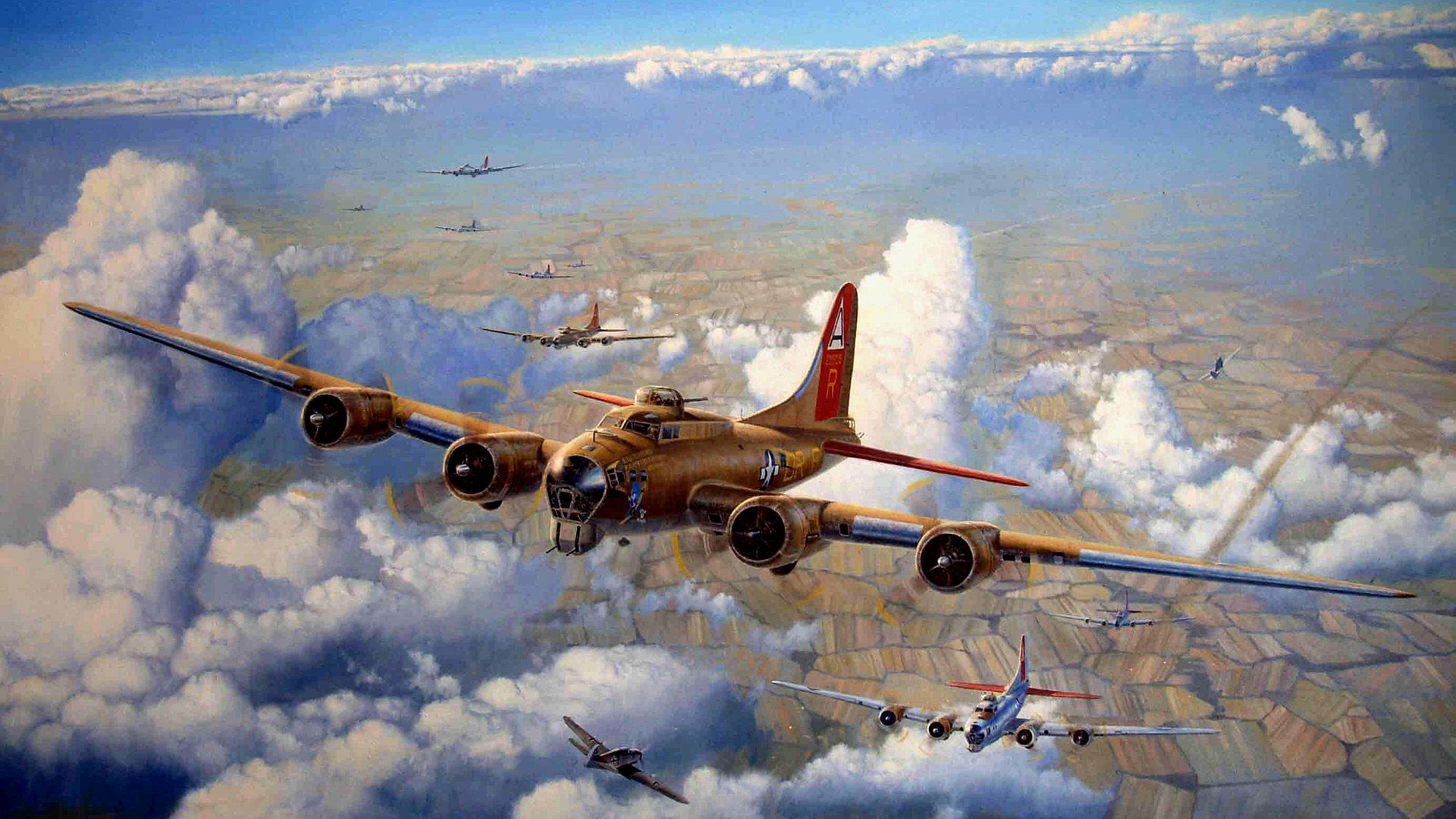 Aircraft, Boeing, World War II, Artwork, B 17 Flying Fortress, B 17 Wallpaper