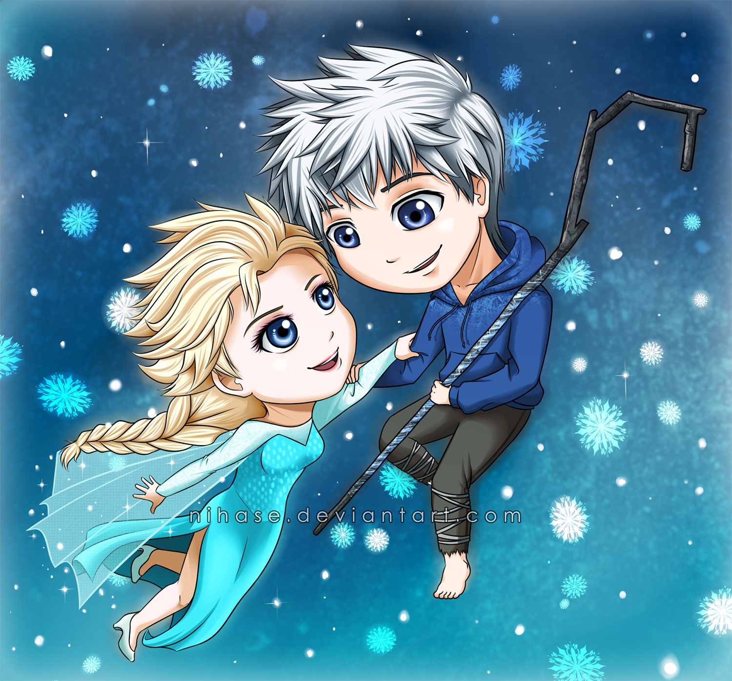 Cute Frozen Love Elsa Frozen Jack Frost And Elsa  Jack Frost With Elsa  In Love Fanart HD Png Download  Transparent Png Image  PNGitem