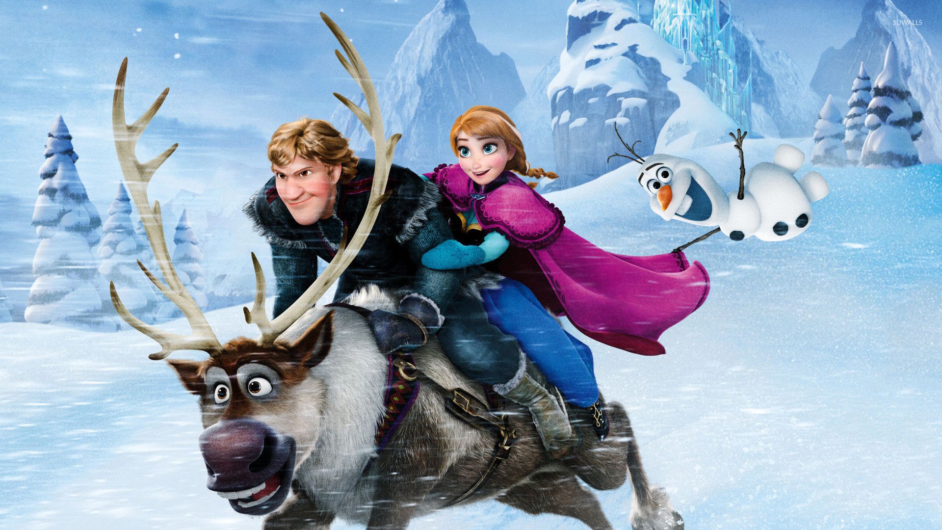 Elsa And Jack Frost Wallpaper Anna Olaf Y Kristoff Wallpaper & Background Download