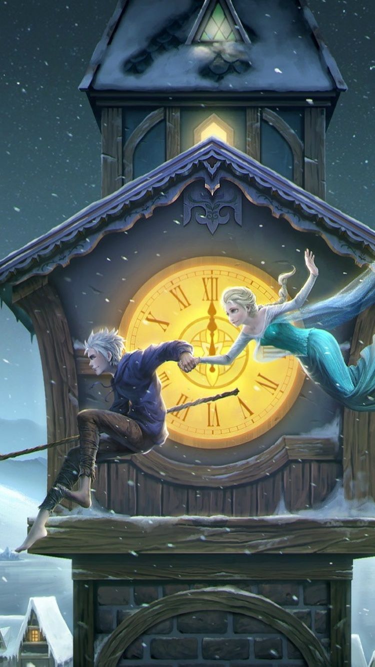 Jack Frost And Elsa iPhone 6, iPhone 6S, iPhone 7 HD 4k Wallpaper, Image, Background, Photo and Picture