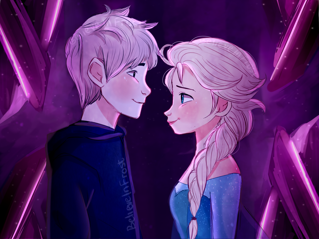 Elsa and Jack Frost the Snow Queen Fan Art