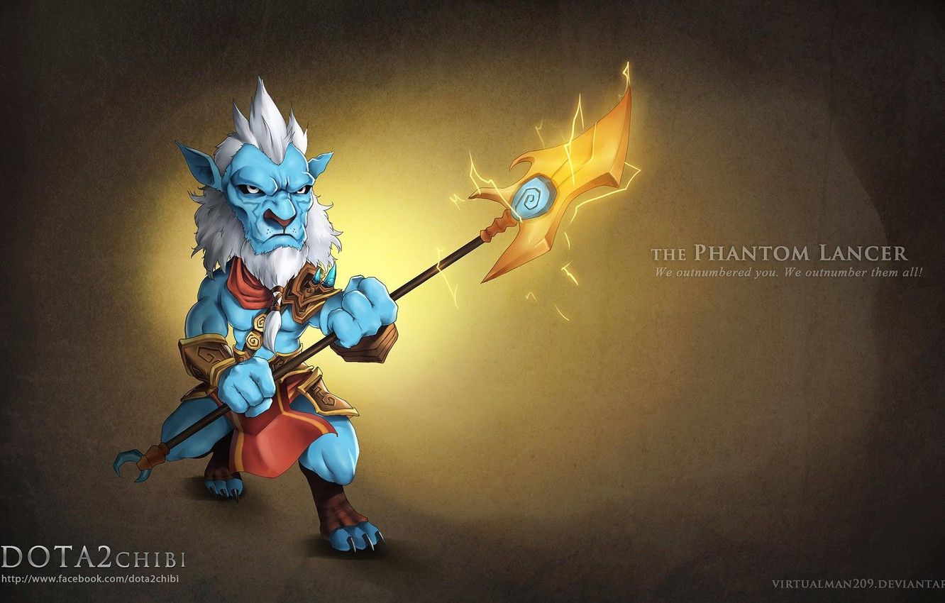 Wallpaper lancer, chibi, dota virtualman phantom lancer image for desktop, section игры