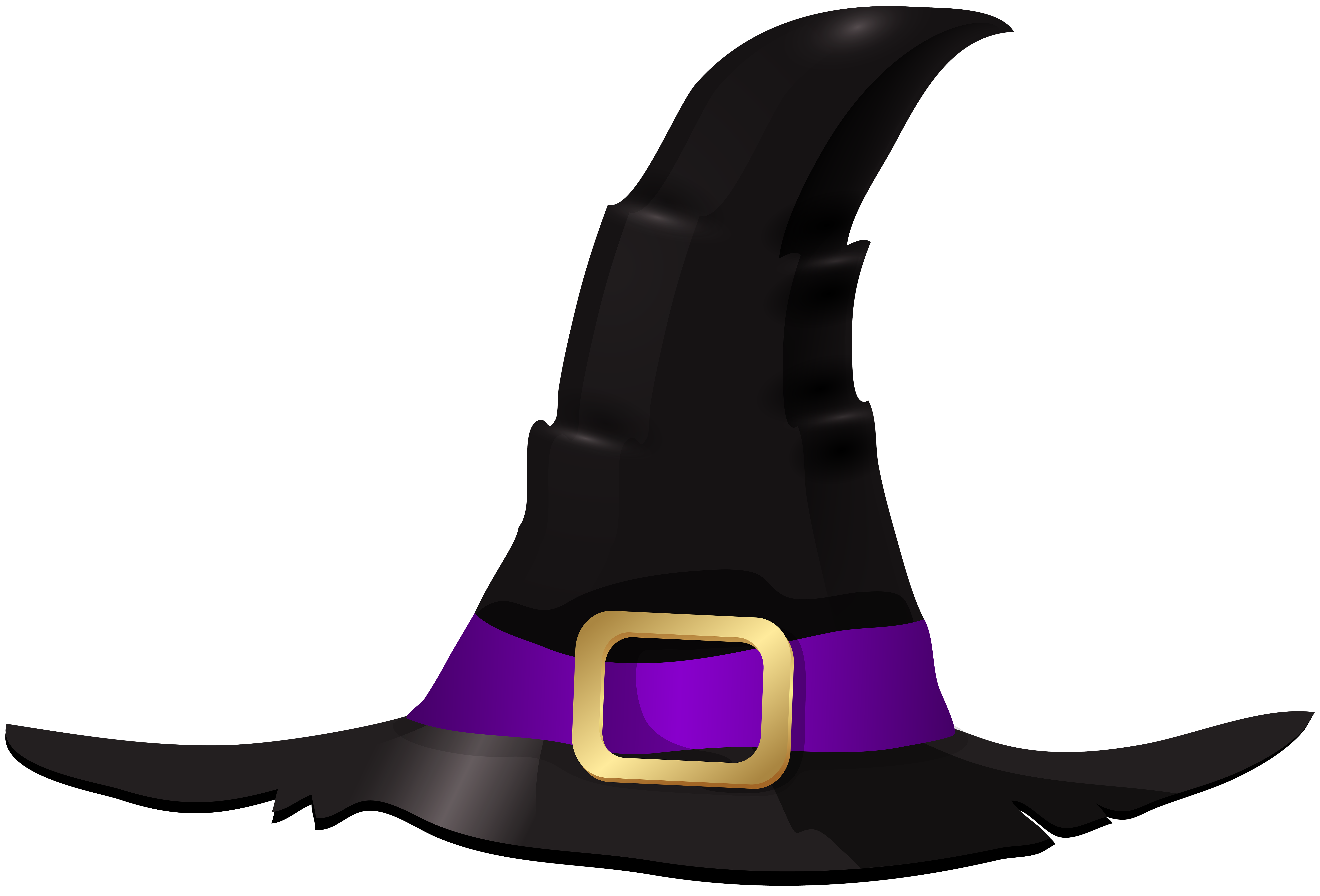 Halloween Witch Hat PNG Clip Art Image.