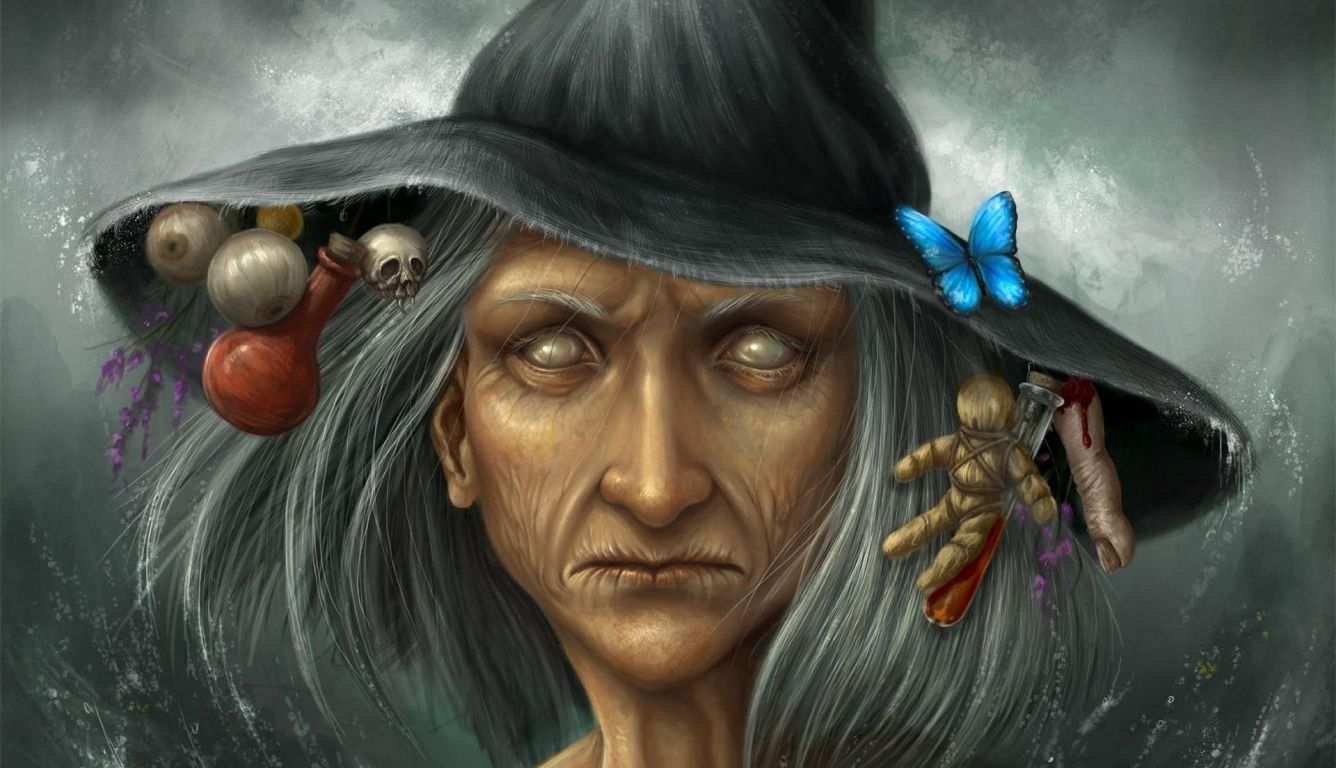 witch, hat, face HD Laptop Wallpaper, HD Fantasy 4K Wallpaper, Image, Photo and Background