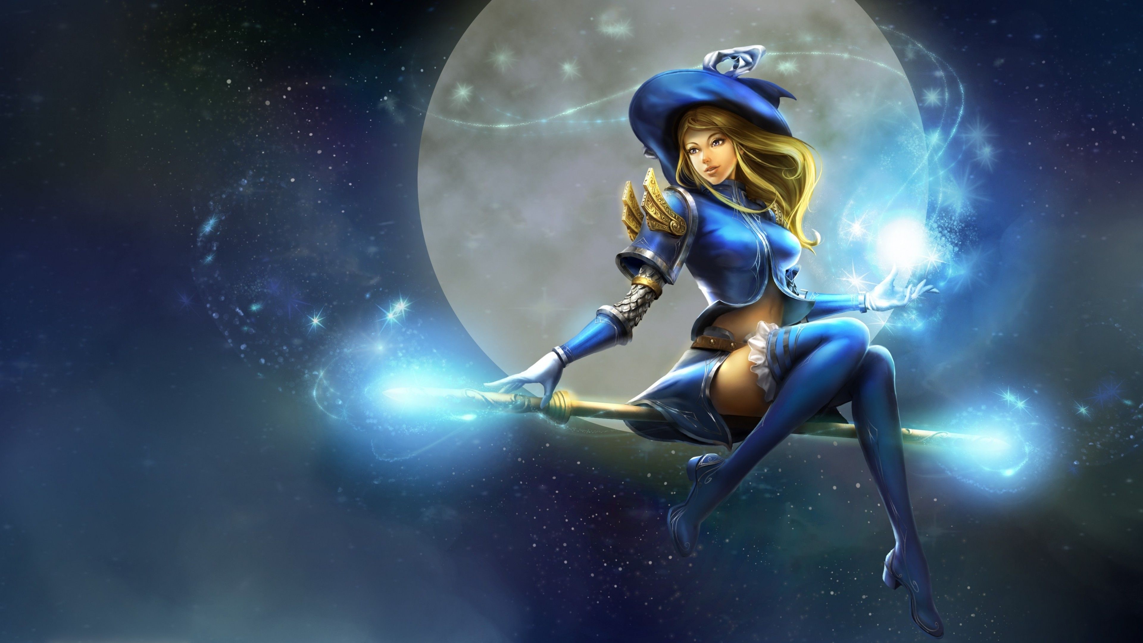 Lux Moon Staff Witch Hat League Of Legends, HD Games, 4k Wallpaper, Image, Background, Photo and Picture