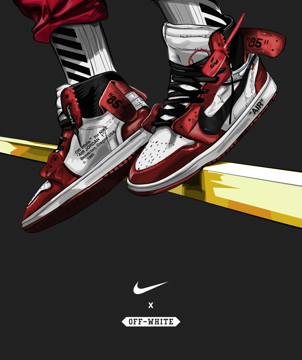 Off White Cartoon Wallpaper