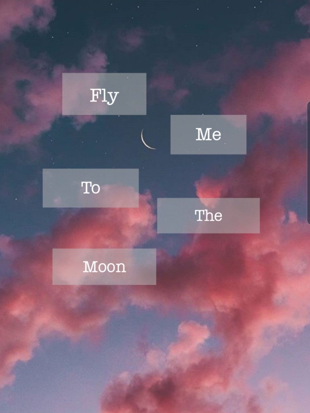 fly #me #to #the #moon. Song lyrics wallpaper, Night sky wallpaper, Beautiful wallpaper background