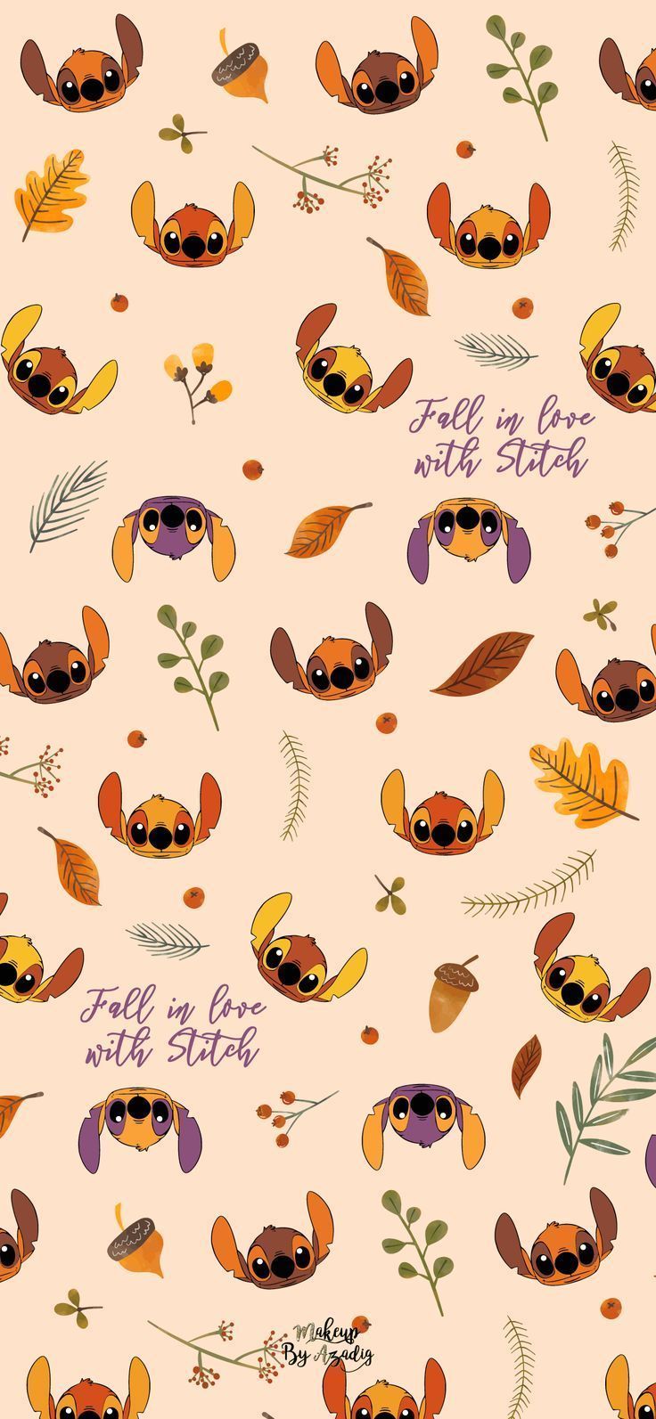 Stitch Fall Wallpaper ~ Fall Stitch Wallpaper By Ughcassie | Exchrisnge