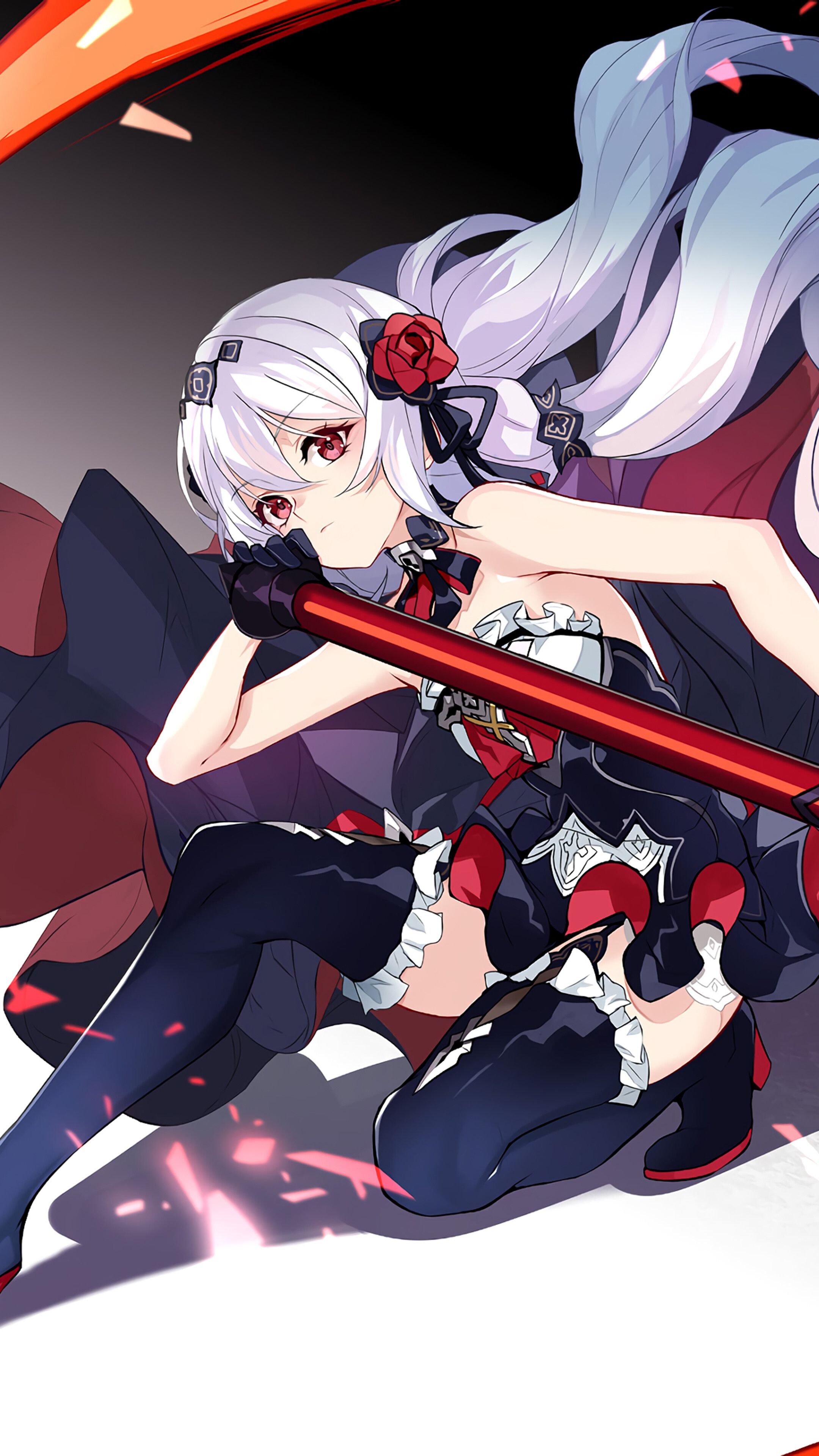 Anime, Girl, White Hair, Honkai Impact 3rd, Theresa Apocalypse, 4K phone HD Wallpaper, Image, Background, Photo and Picture