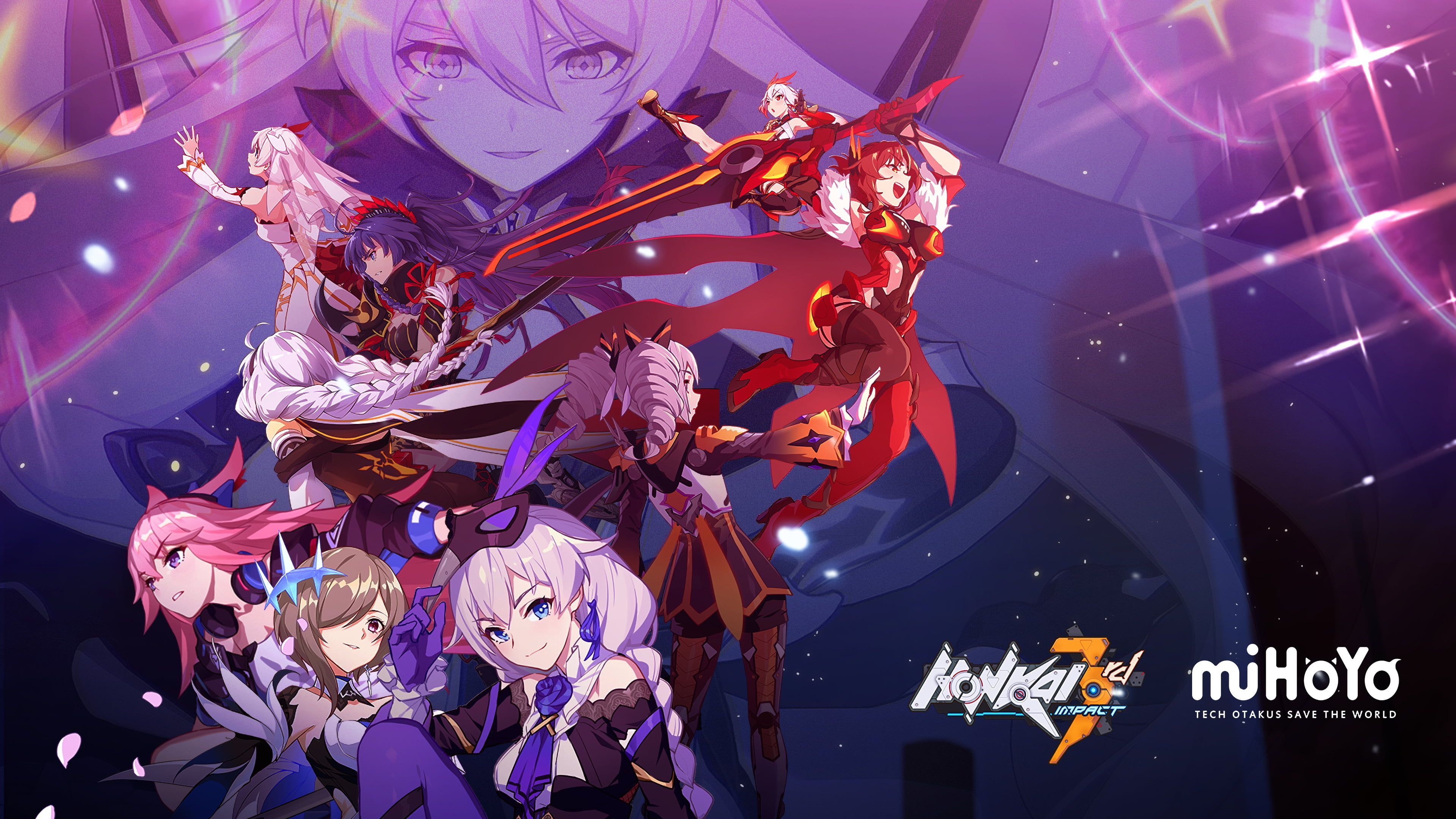 Video Game Honkai Impact 3rd Bronya Zaychik Fu Hua Kallen Kaslana Kiana Kaslana Murata Himeko Raiden Mei Rita Rossweisse Theresa. Sakura art, HD wallpaper, Anime