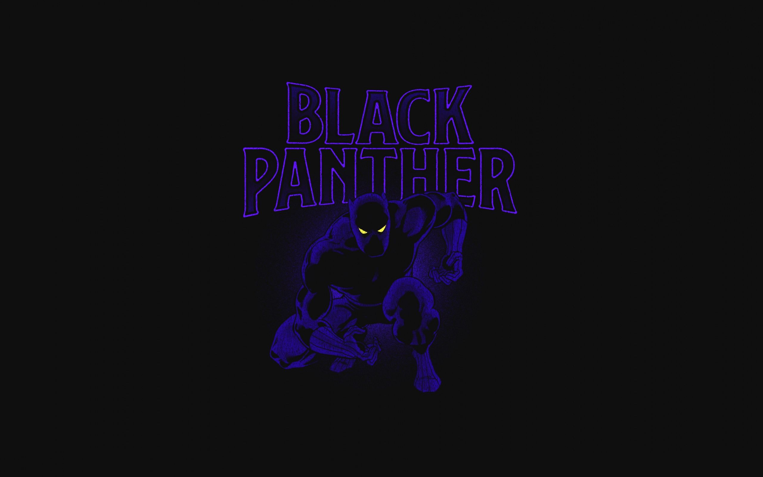 Download Black Panther, minimal, artwork, dark wallpaper, 2560x Dual Wide, Widescreen 16: Widescreen