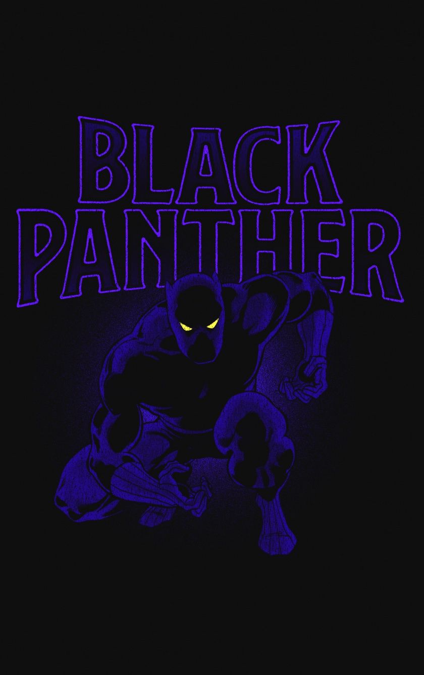 Download Black Panther, minimal, artwork, dark wallpaper, 840x iPhone iPhone 5S, iPhone 5C, iPod Touch