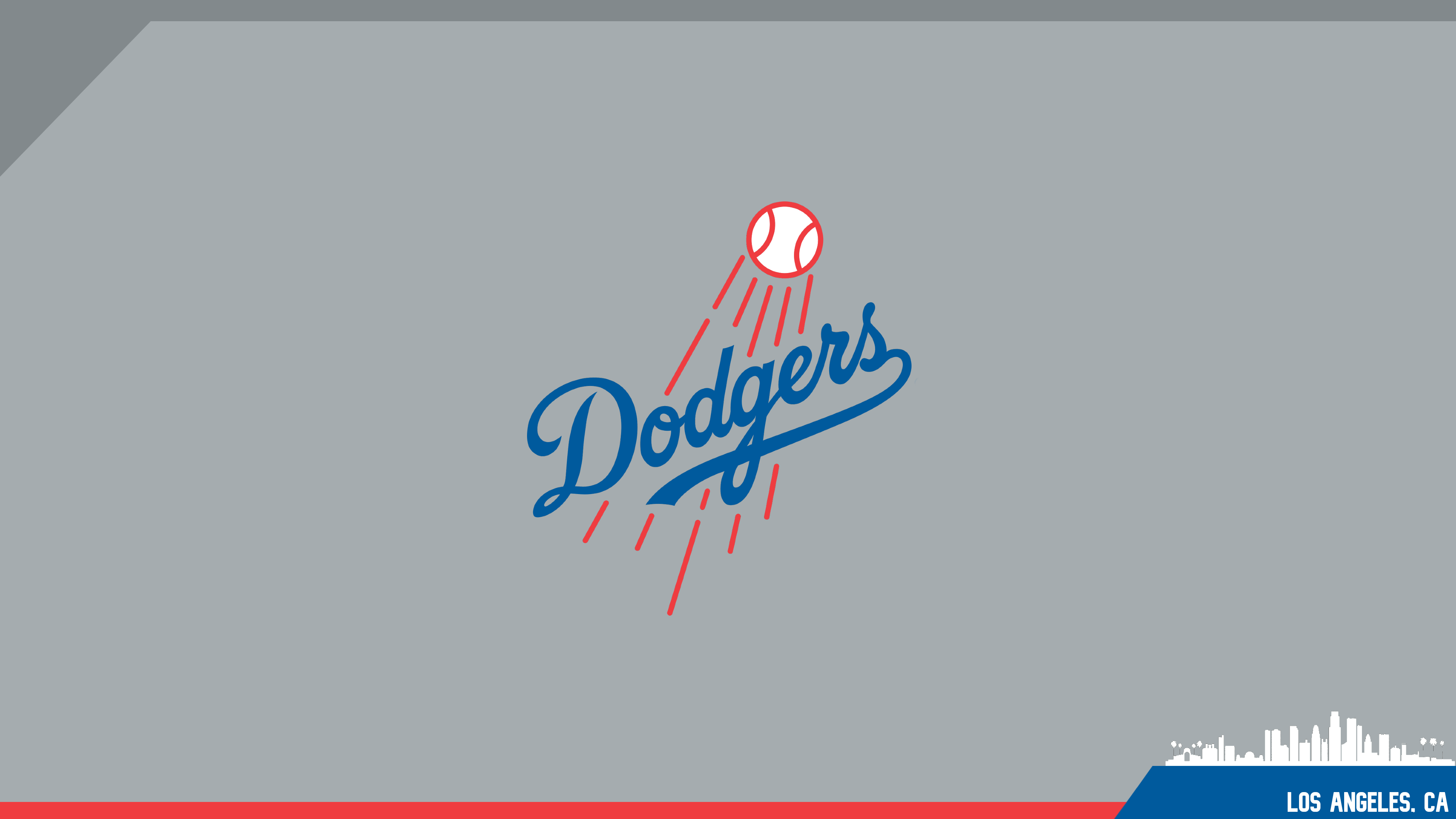 OC] Dodgers Skyline Silhouette Desktop Wallpaper [4K]