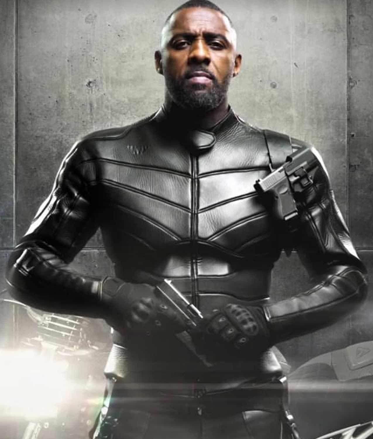 In Hobbs & Shaw Brixton Lore (Idris Elba) refers to himself as Black Superman. This is a subtle but. Black superman, Celebrity jackets, Leather jacket men