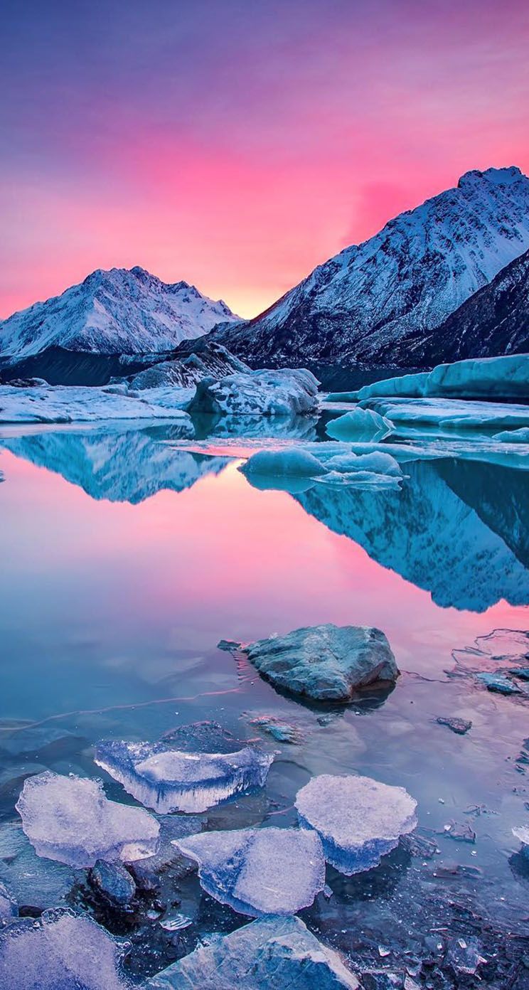 The iPhone Wallpaper Tasman Glacier Lake