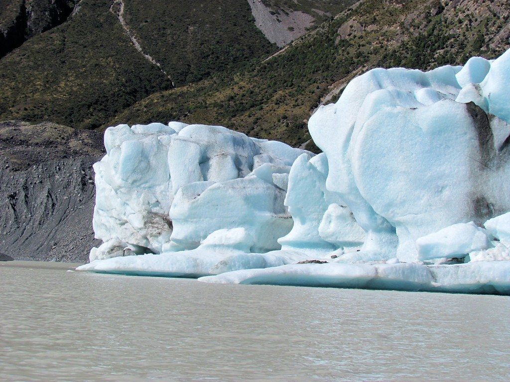 Icebergs on the Tasman Glacier Lake Zealand March 20