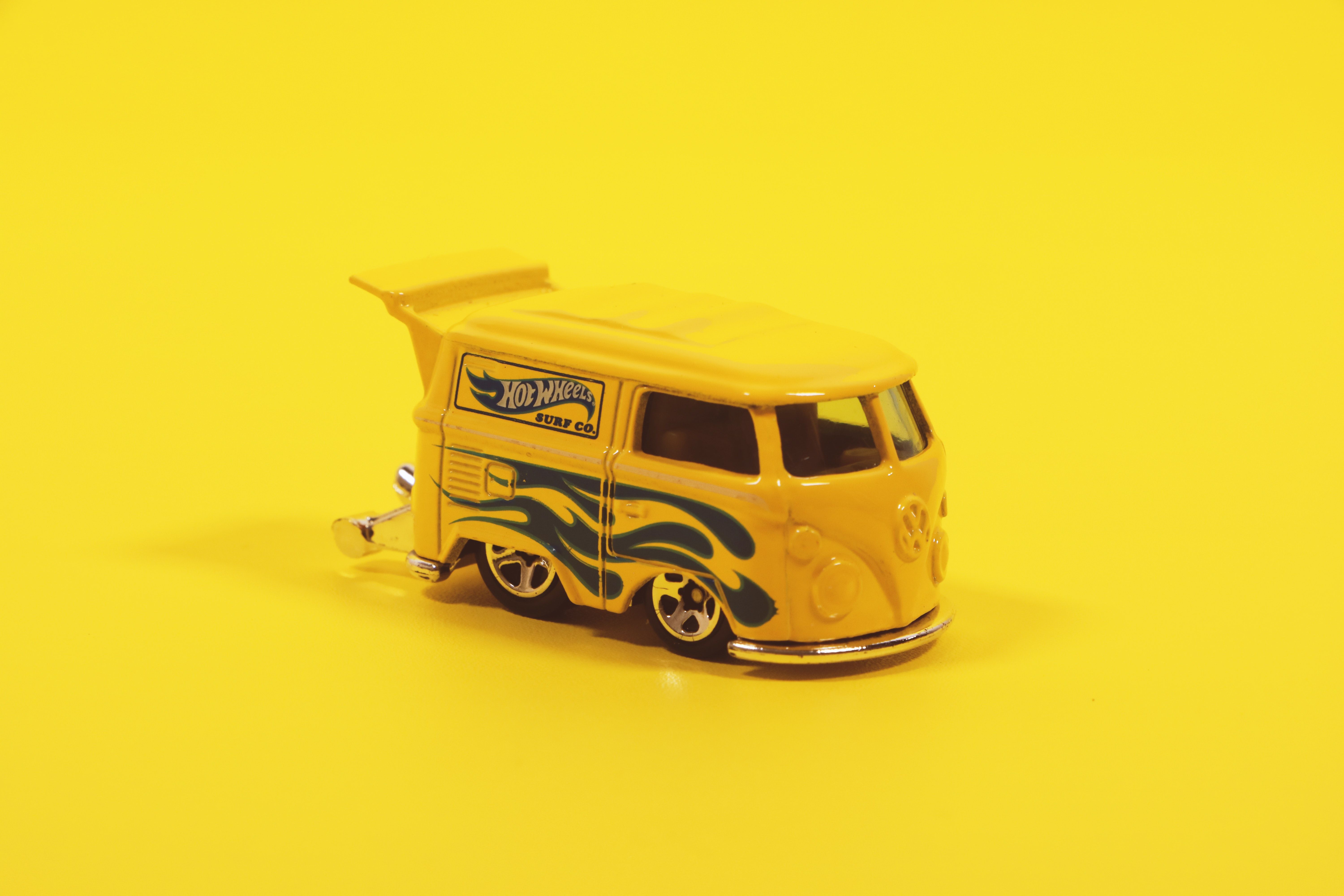 Yellow Hot Wheels Volkswagen Bus · Free